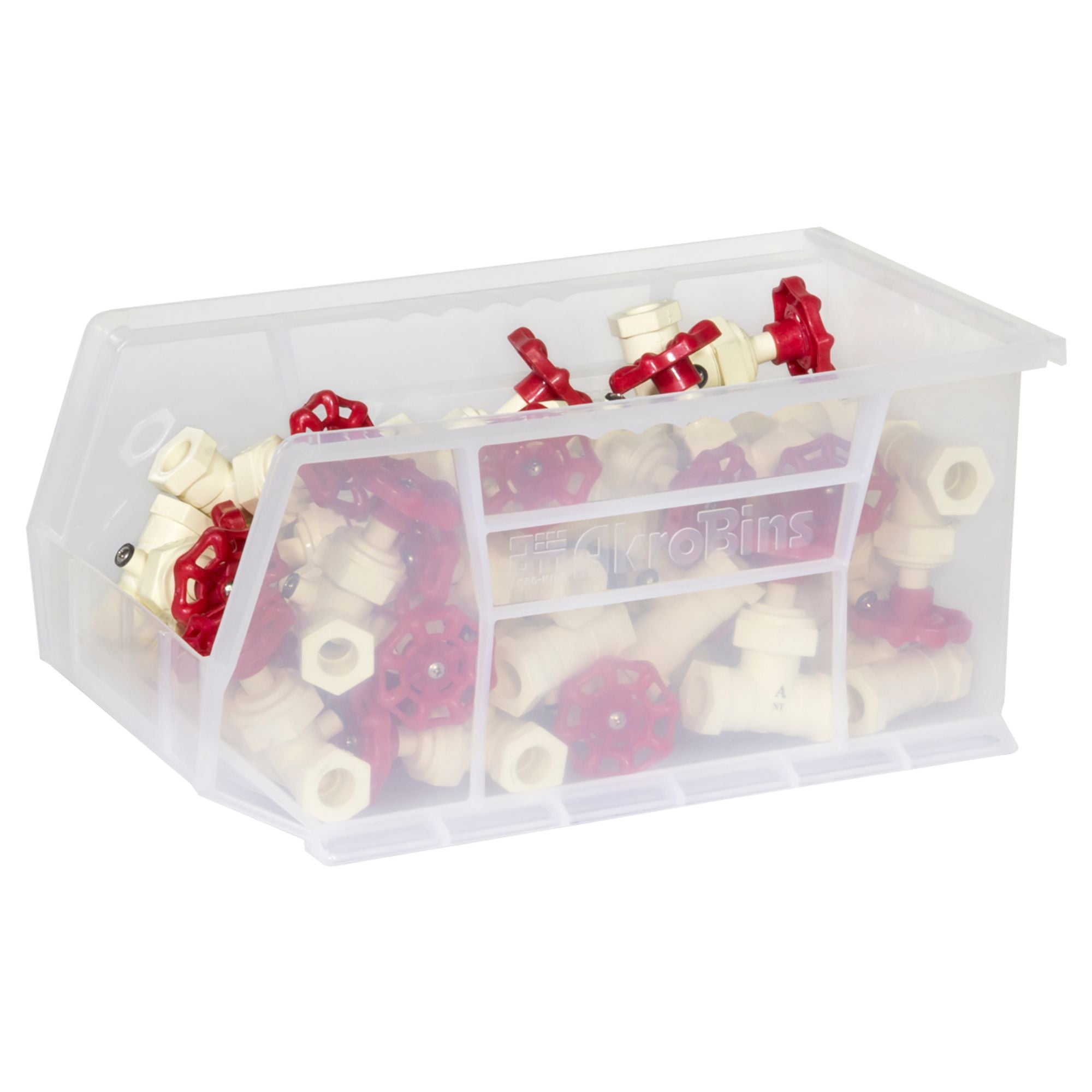 Akro-Mils 12 Pk AkroBins Plastic Storage Bins, Space-Saving Organizers(Open Box)