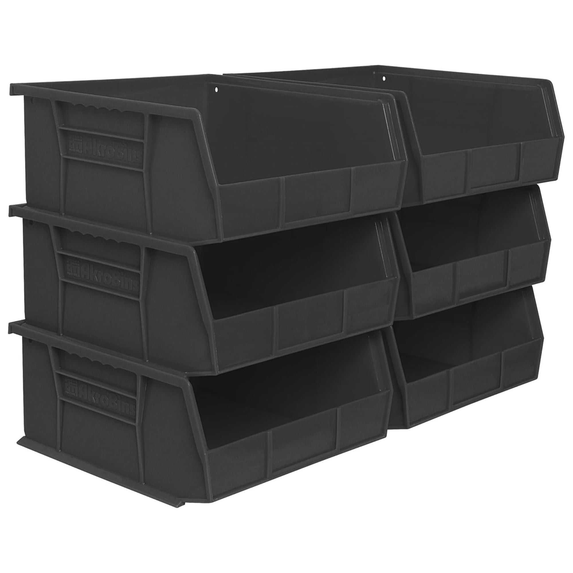 Akro-Mils 6 Pack AkroBins Plastic Storage Bins, Organizers (Open Box)