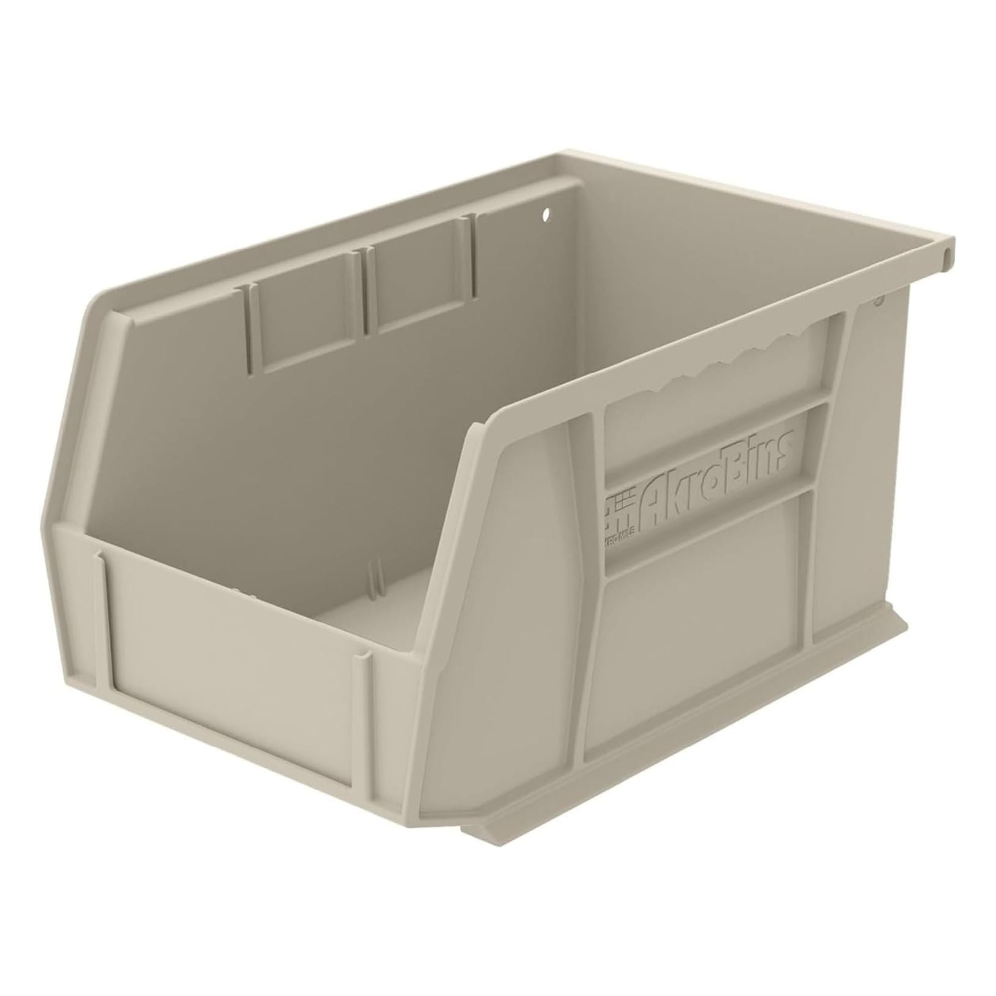 Akro-Mils 12 Pack AkroBins Plastic Storage Bins, Space-Saving Organizers, Stone - VMInnovations