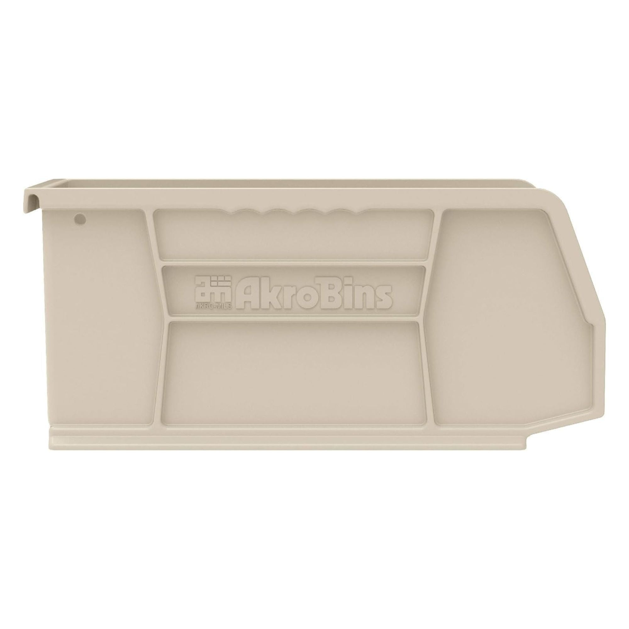 Akro-Mils 12 Pack AkroBins Plastic Storage Bins, Space-Saving Organizers, Stone - VMInnovations