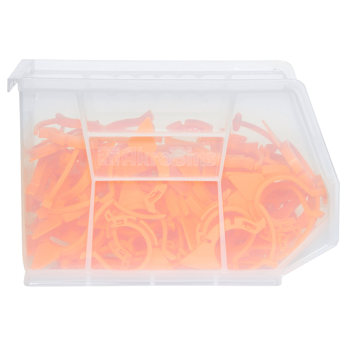Akro-Mils 6 Pk AkroBins Plastic Storage Bins, Space-Saving Organizers (Open Box)