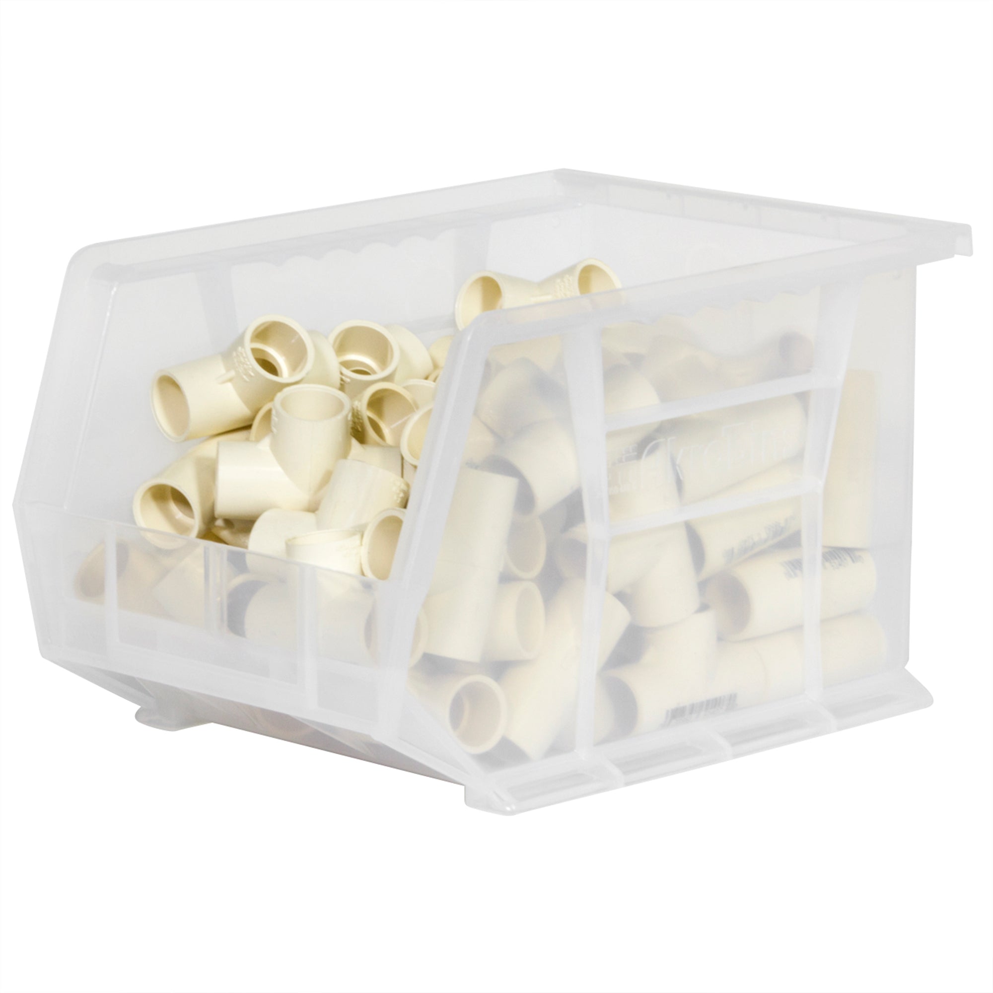 Akro-Mils 6 Pk AkroBins Plastic Storage Bins, Space-Saving Organizers (Open Box)