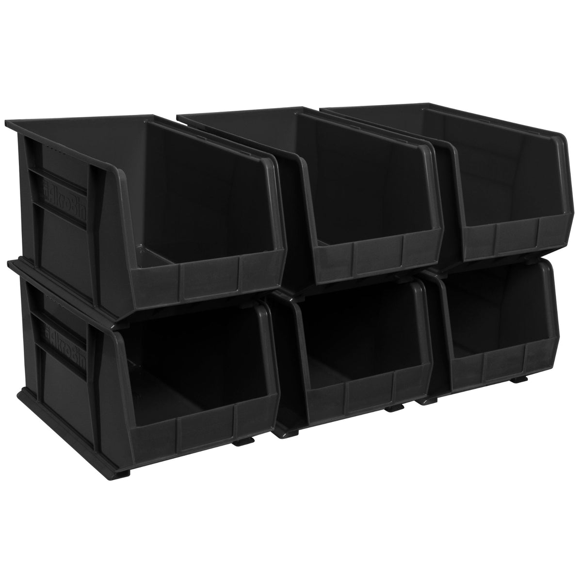 Akro-Mils 6 Pk AkroBins Plastic Storage Bins, Space-Saving Organizers (Open Box)