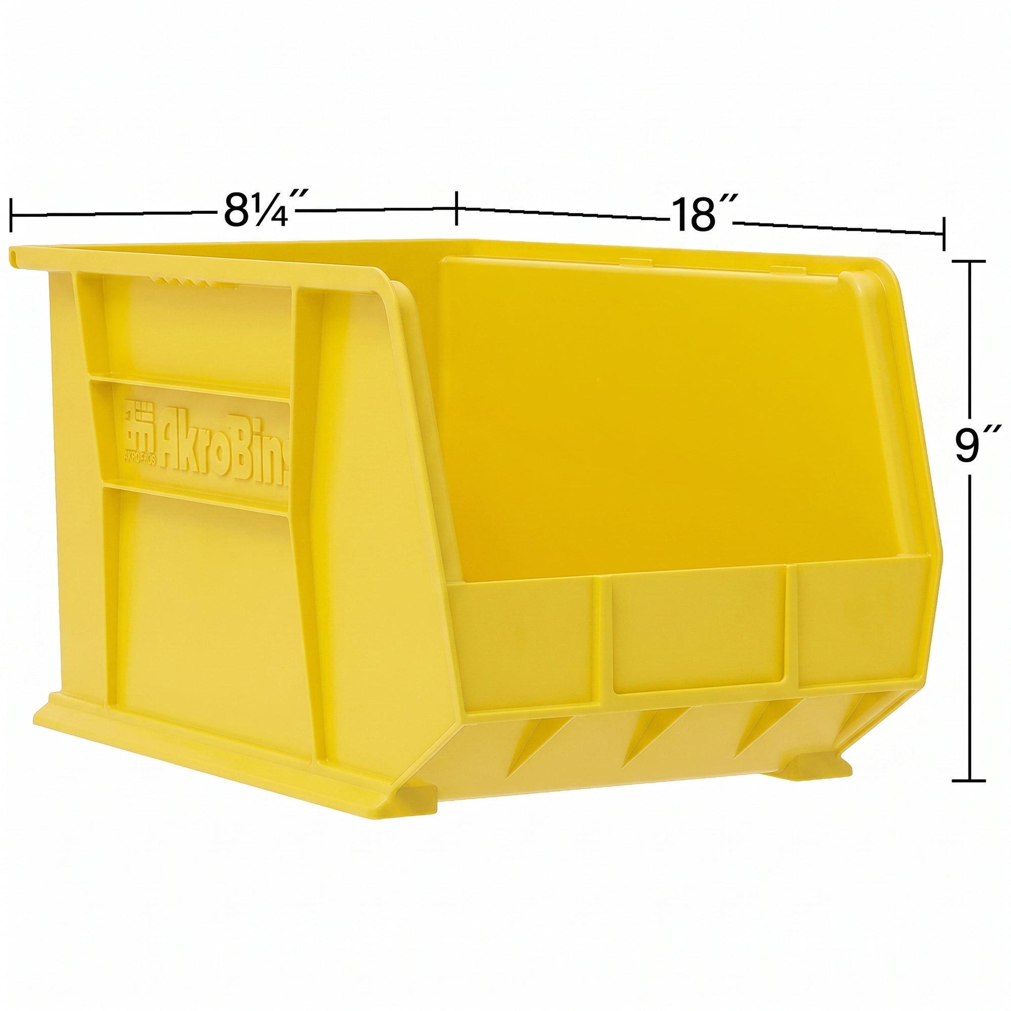 Akro-Mils 6 Pack AkroBins Plastic Storage Bins, Space-Saving Organizers, Yellow