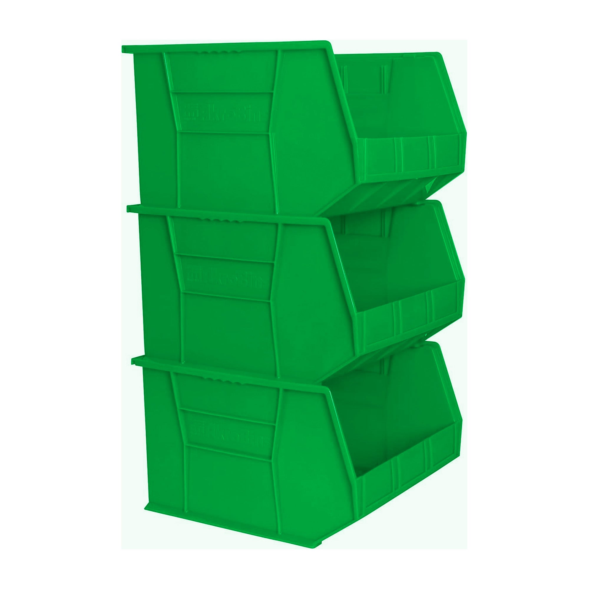 Akro-Mils 3Pk AkroBins Plastic Storage Bins, Space-Saving Organizers, (Open Box)
