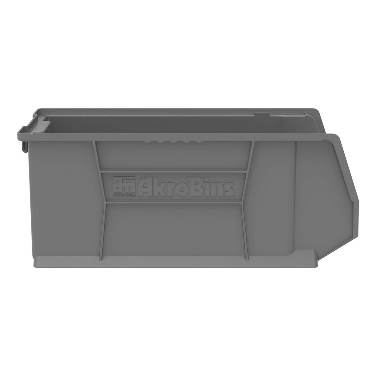 Akro-Mils 4 Pack Super-Size AkroBin Storage Bin, 20 x 12.375 x 8 Inch, Gray