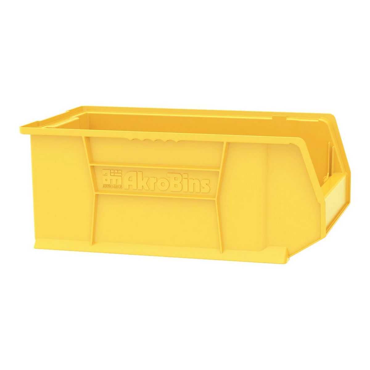 Akro-Mils 4 Pack Super-Size AkroBin Storage Bin, 20 x 12.375 x 8 Inch, Yellow