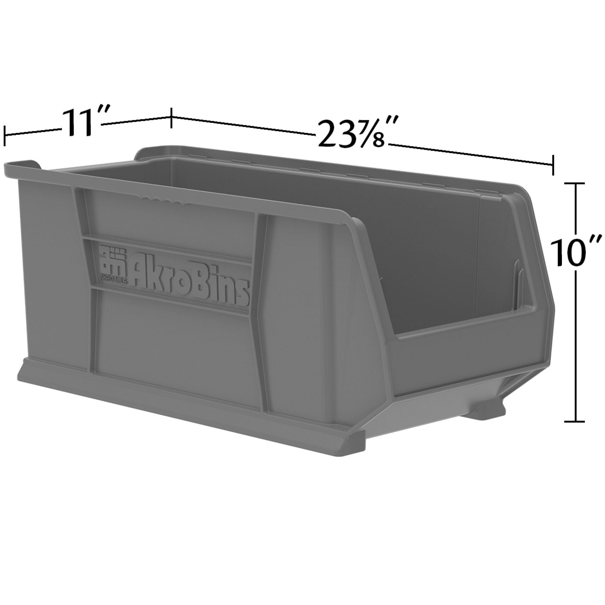 Akro-Mils 4 Pack AkroBins Plastic Storage, Space-Saving Organizers (Open Box)