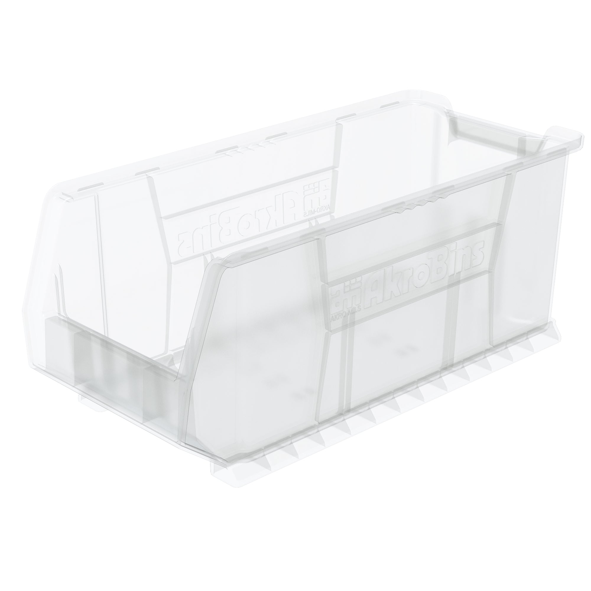 Akro-Mils 4 Pack AkroBins Plastic Storage Bins, Space-Saving Organizers, Clear - VMInnovations
