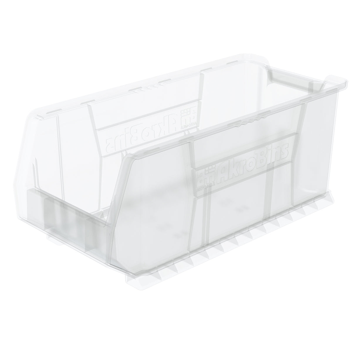 Akro-Mils 4 Pk AkroBins Plastic Storage Bins, Space-Saving Organizers (Open Box)