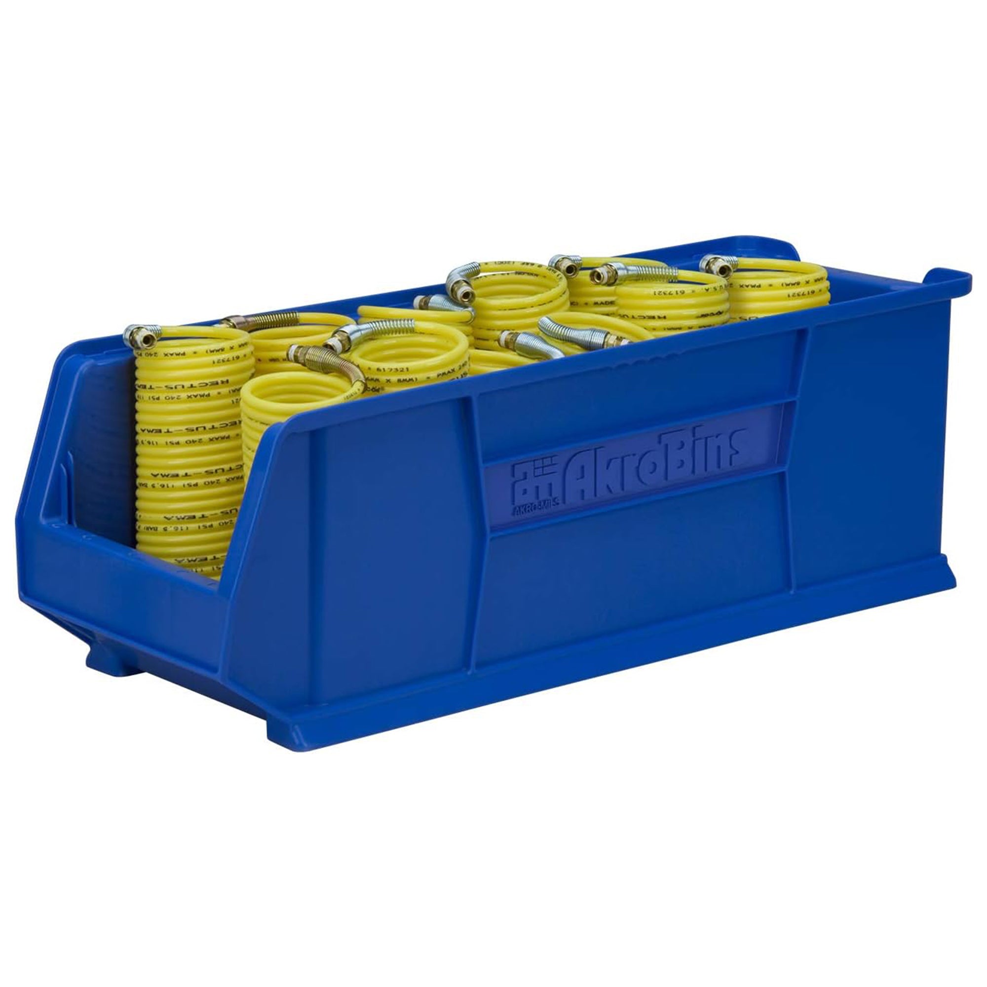Akro-Mils 4 Pack Super-Size AkroBin Storage Bin, 29.875 x 11 x 10 Inch, Blue
