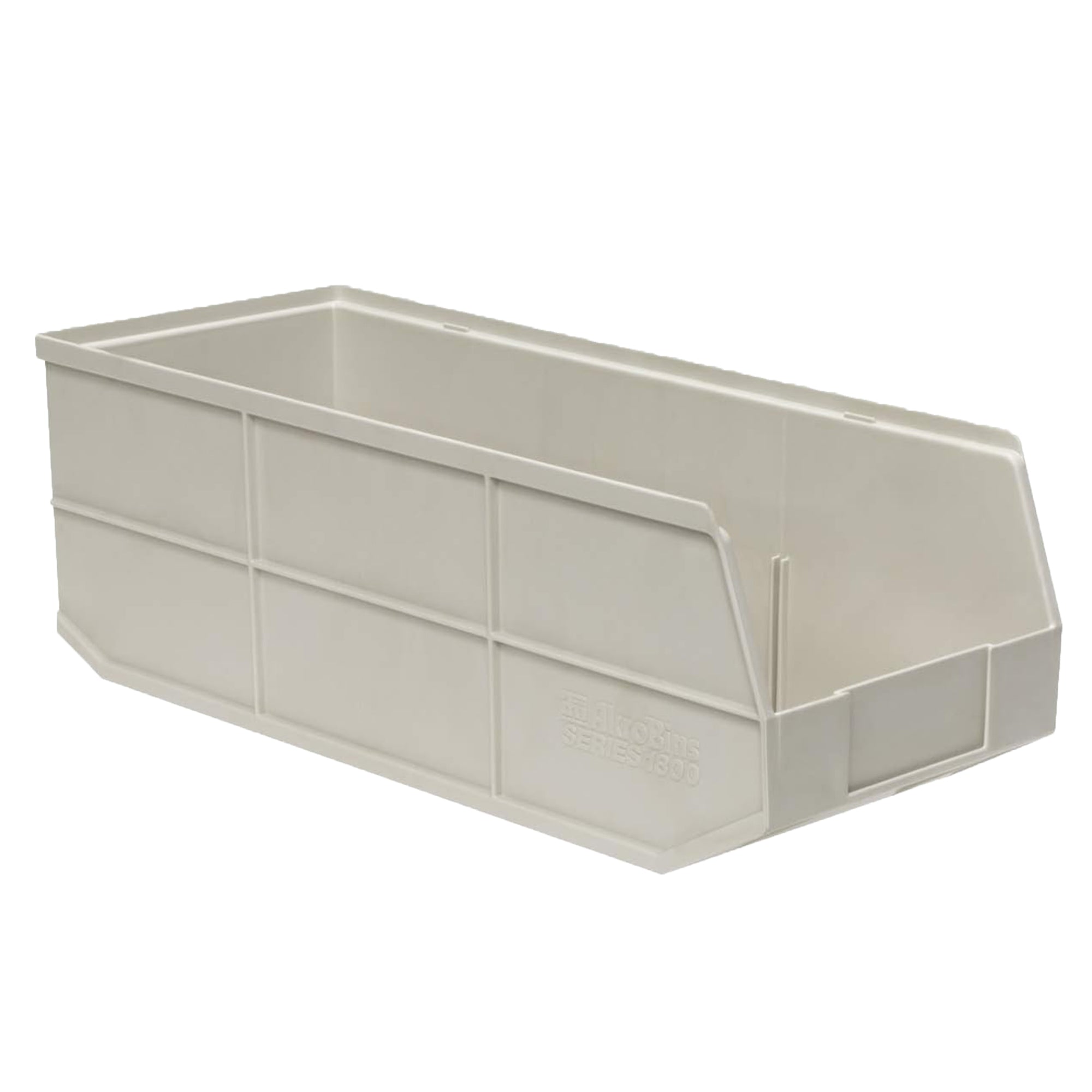 Akro-Mils 6 Pack AkroBins Plastic Storage Bins, Space-Saving Organizers, Beige