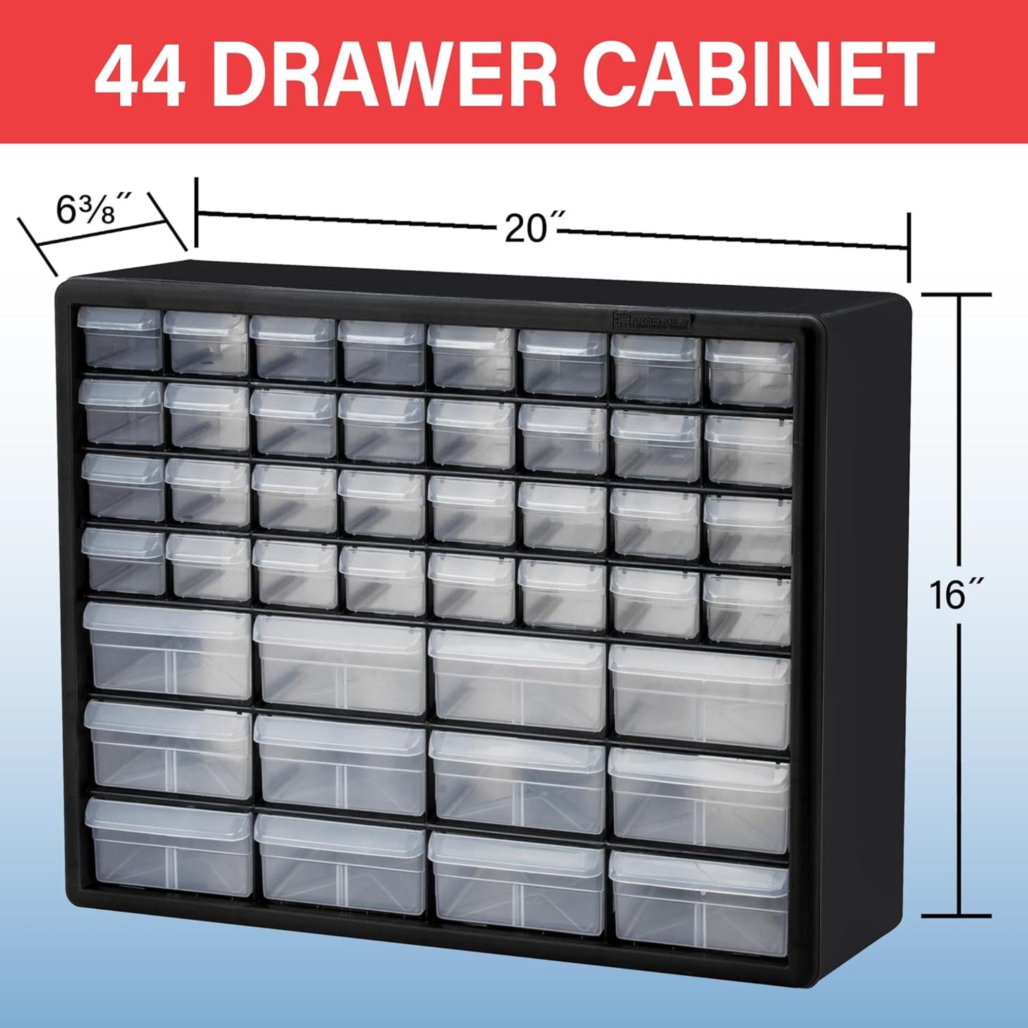 Akro-Mils 44 Drawer Plastic Storage Organizer Cabinet for Garage Use (Open Box)