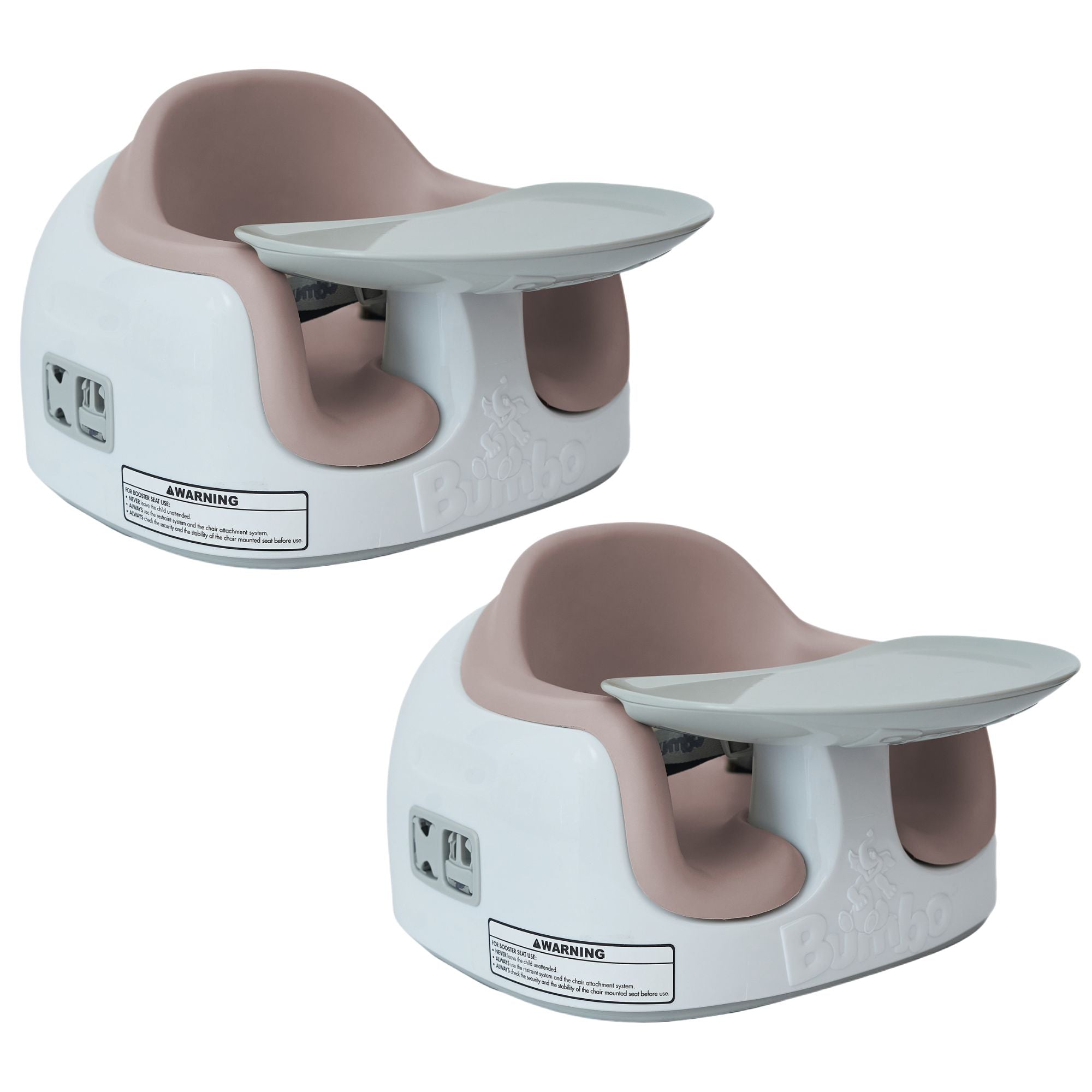 Bumbo Toddler Multi Seat 3-in-1 Booster High Chair and Tray, Sonoran Rose, 2 Pack