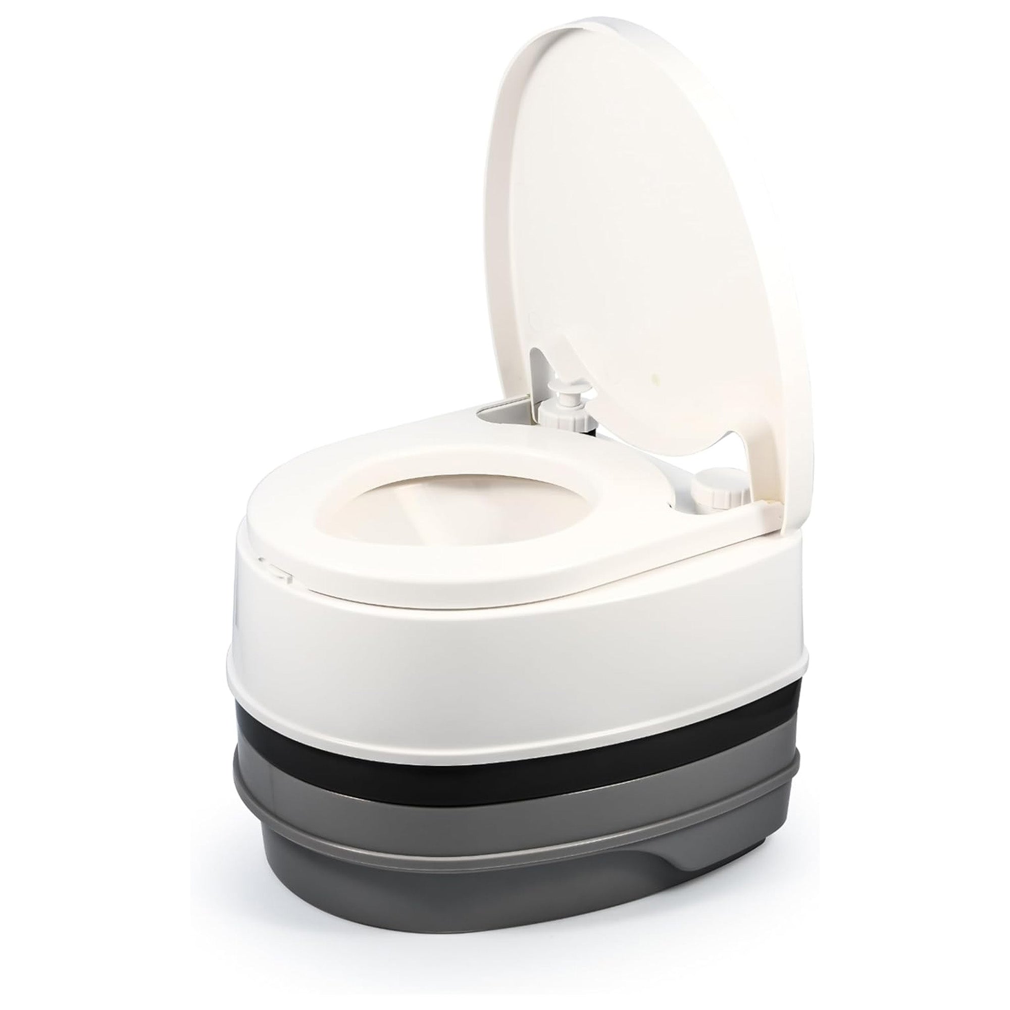 Camco 2.6 Gal Portable Toilet w Detachable Holding Tank & Carry Handle(Open Box)