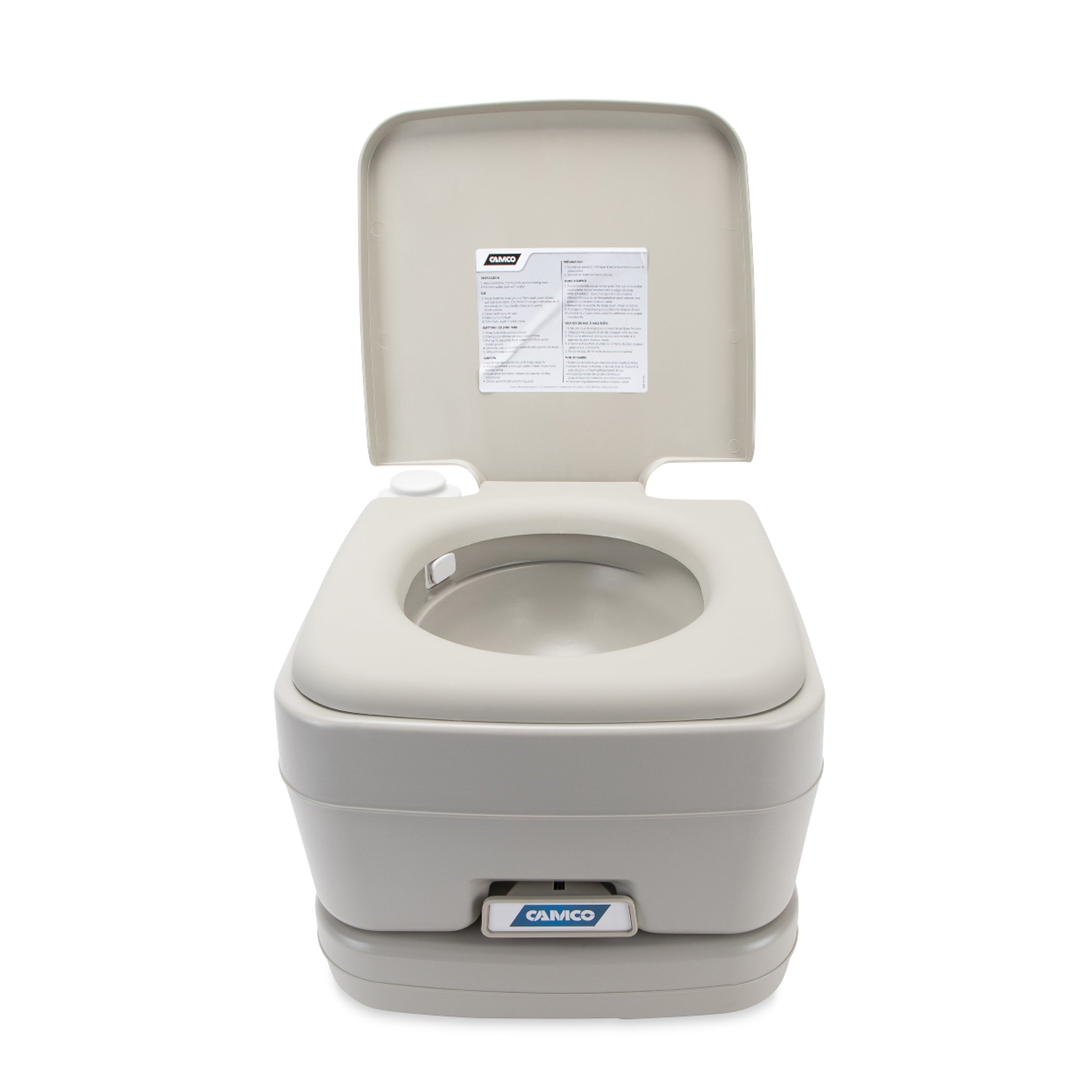 Camco 2.6 Gallon Portable Toilet with Detachable Holding Tank and Carry Handle