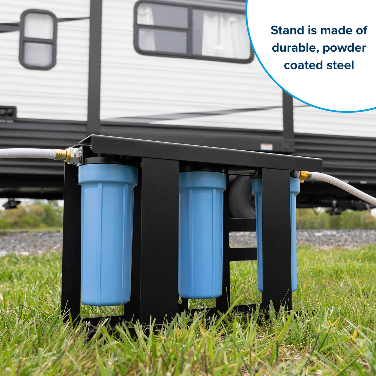 Camco Evo X3 Triple Stage RV Water Filter System with 3 Replaceable Cartridges - VMInnovations