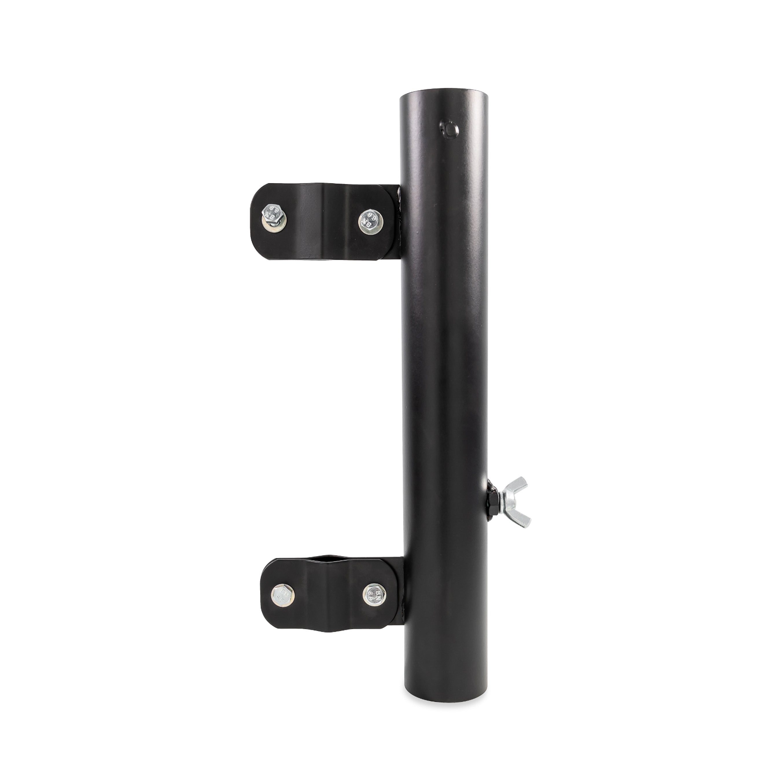 Camco RV Ladder Mounted Flagpole Holder, Up to 1-9/16 Inch Diameter, Black