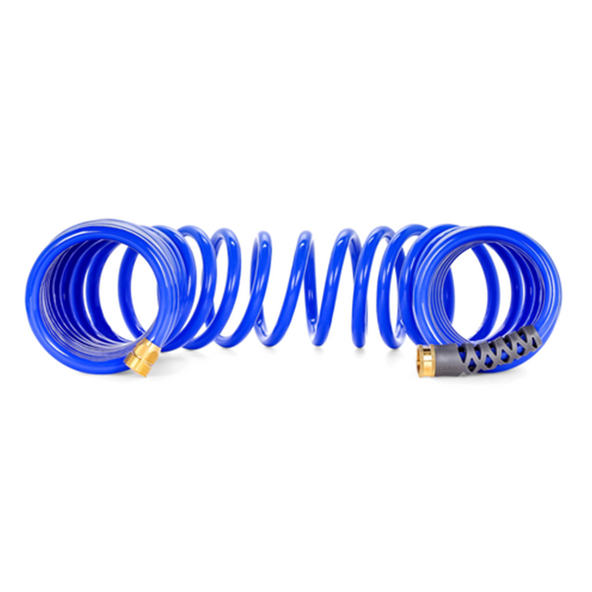 Camco 40 Foot Marine & Gardening Self Coiling Water Hose with Brass Fittings - VMInnovations