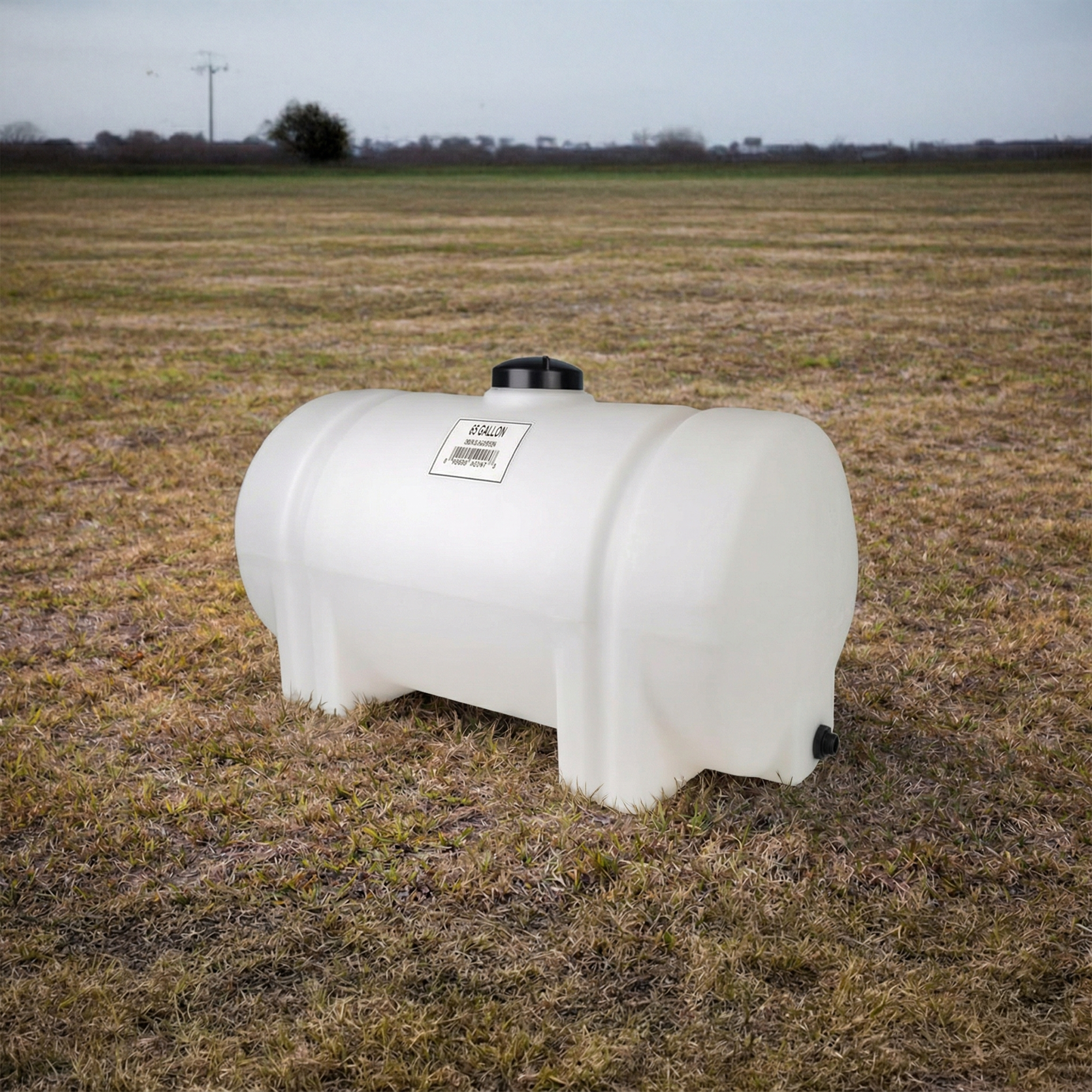 Norwesco 65 Gallon Horizontal Leg Utility Tank, Water Storage Container, (Used)