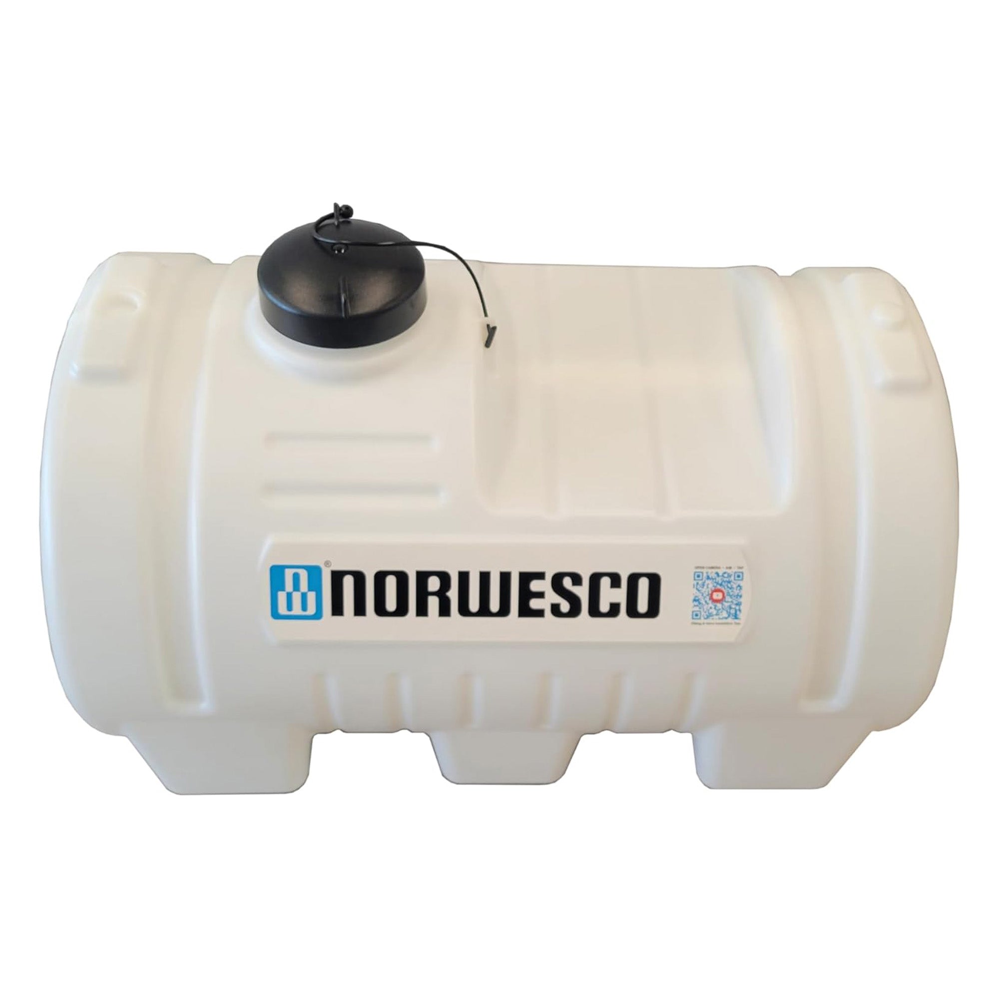 Norwesco 46 Gallon Horizontal Leg Utility Tank, Water Storage Container, White - VMInnovations