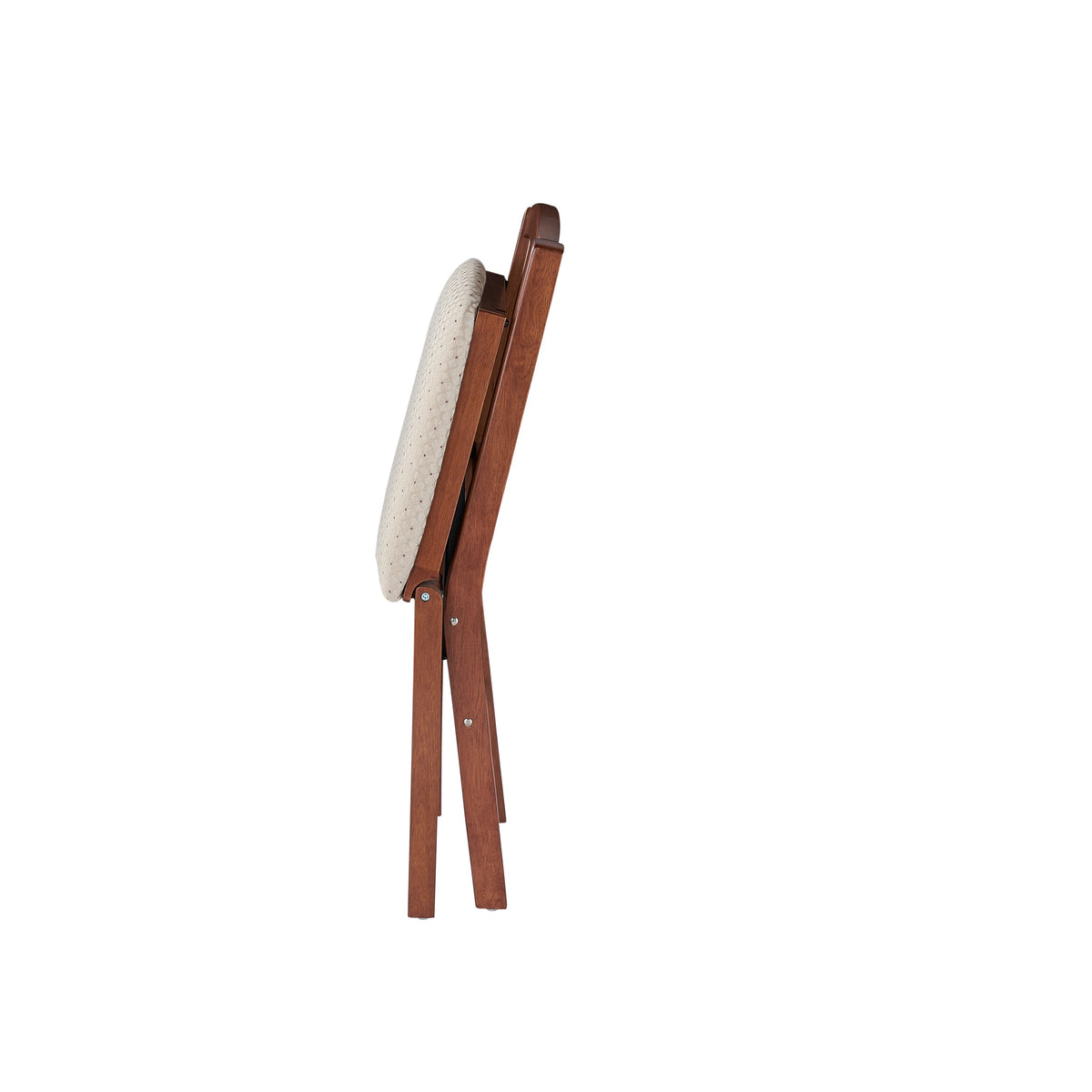 Stakmore Wooden Slat Back Folding Dining Chairs, Padded Seat, Cherry, (Open Box)
