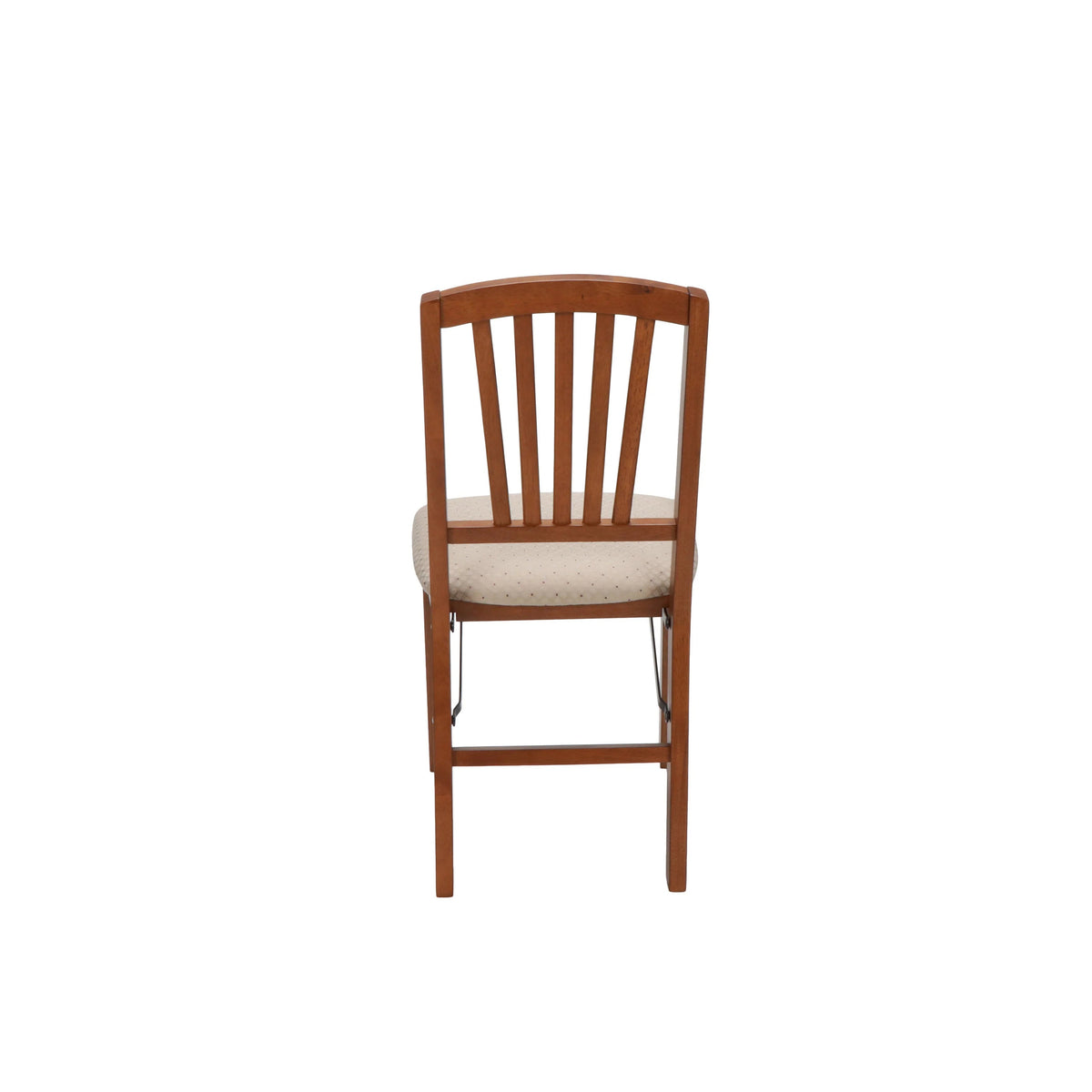 Stakmore Wooden Slat Back Folding Dining Chairs, Padded Seat, Cherry, (Open Box)