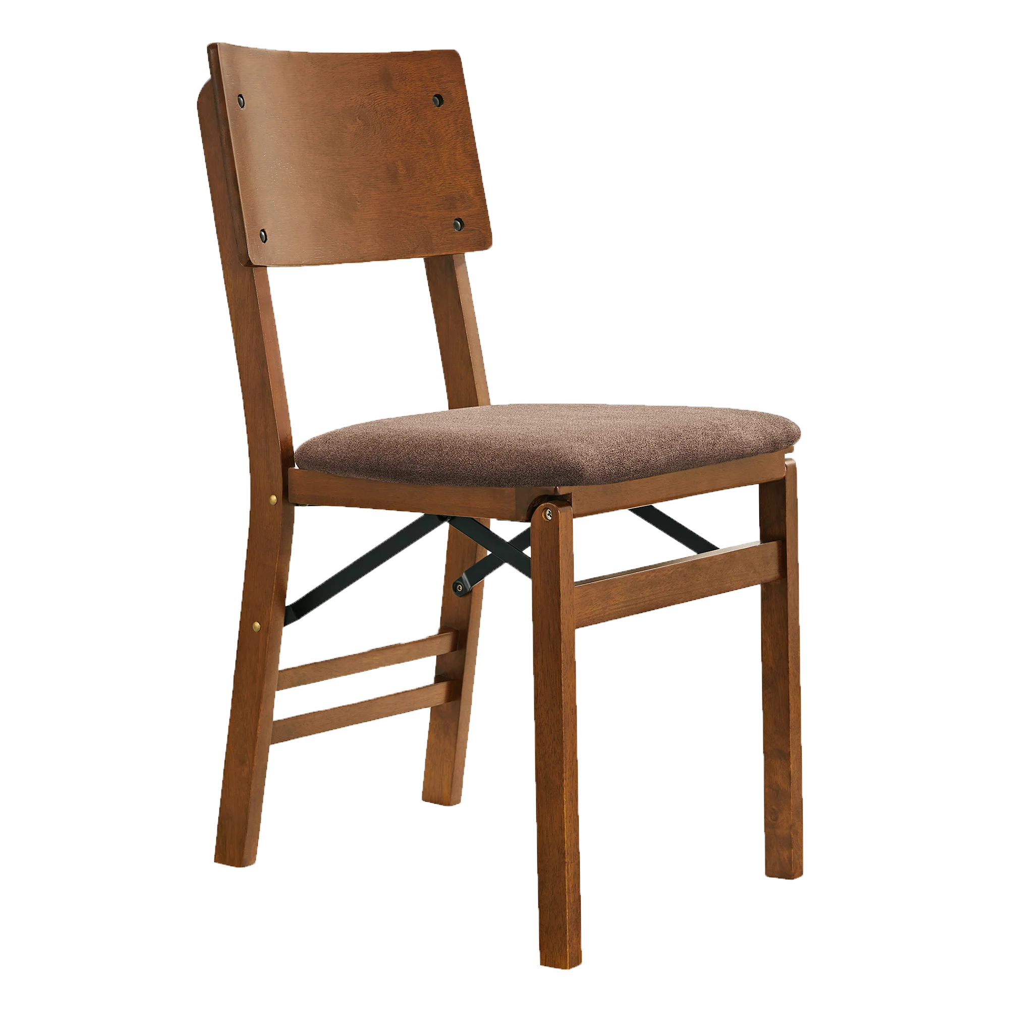 Stakmore Solid Wood Folding Dining Chairs with Padded Seat, Fruitwood (Open Box)