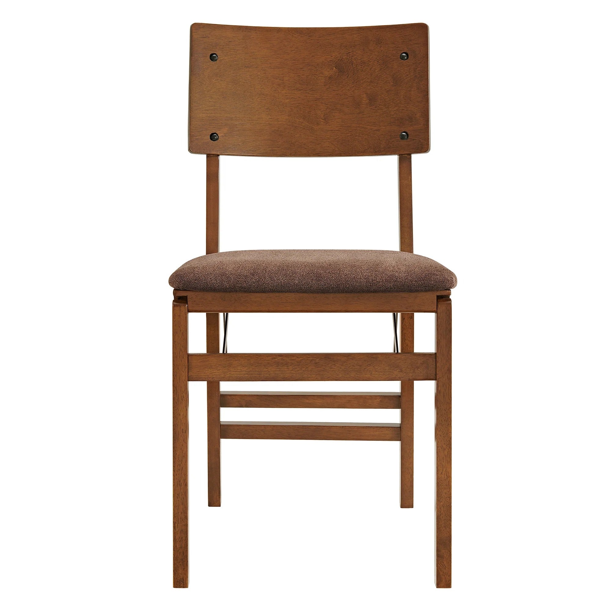 Stakmore Solid Wood Folding Dining Chairs with Padded Seat, Fruitwood (Open Box) - VMInnovations