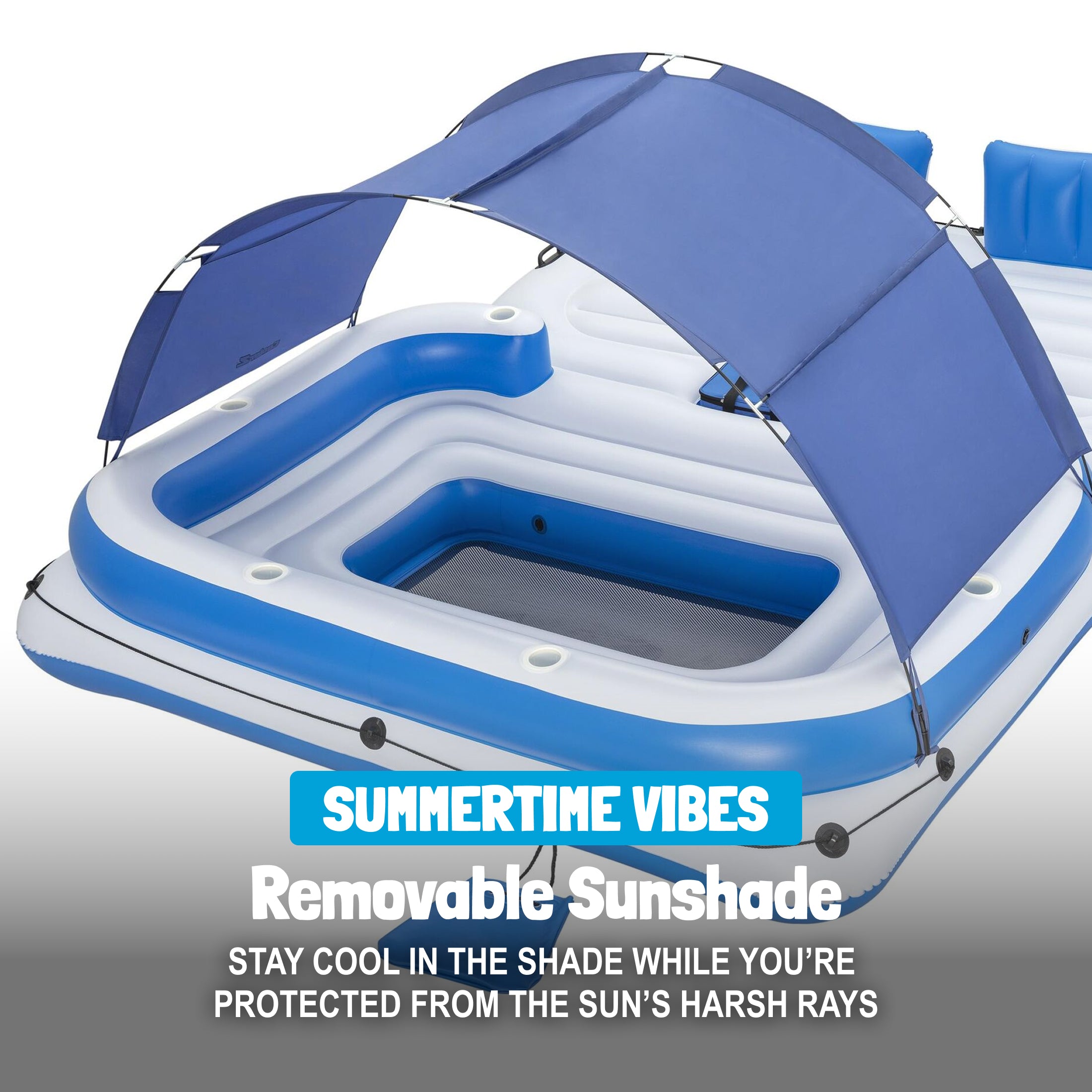 Bestway Hydro-Force Tropical Breeze 6 Person Inflatable Party Island (Open Box)