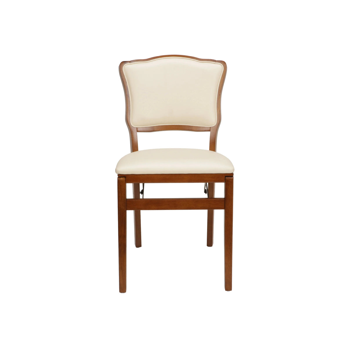 Stakmore 2 Pack French Fabric Upholstered Seat Folding Chair Set, Fruitwood - VMInnovations