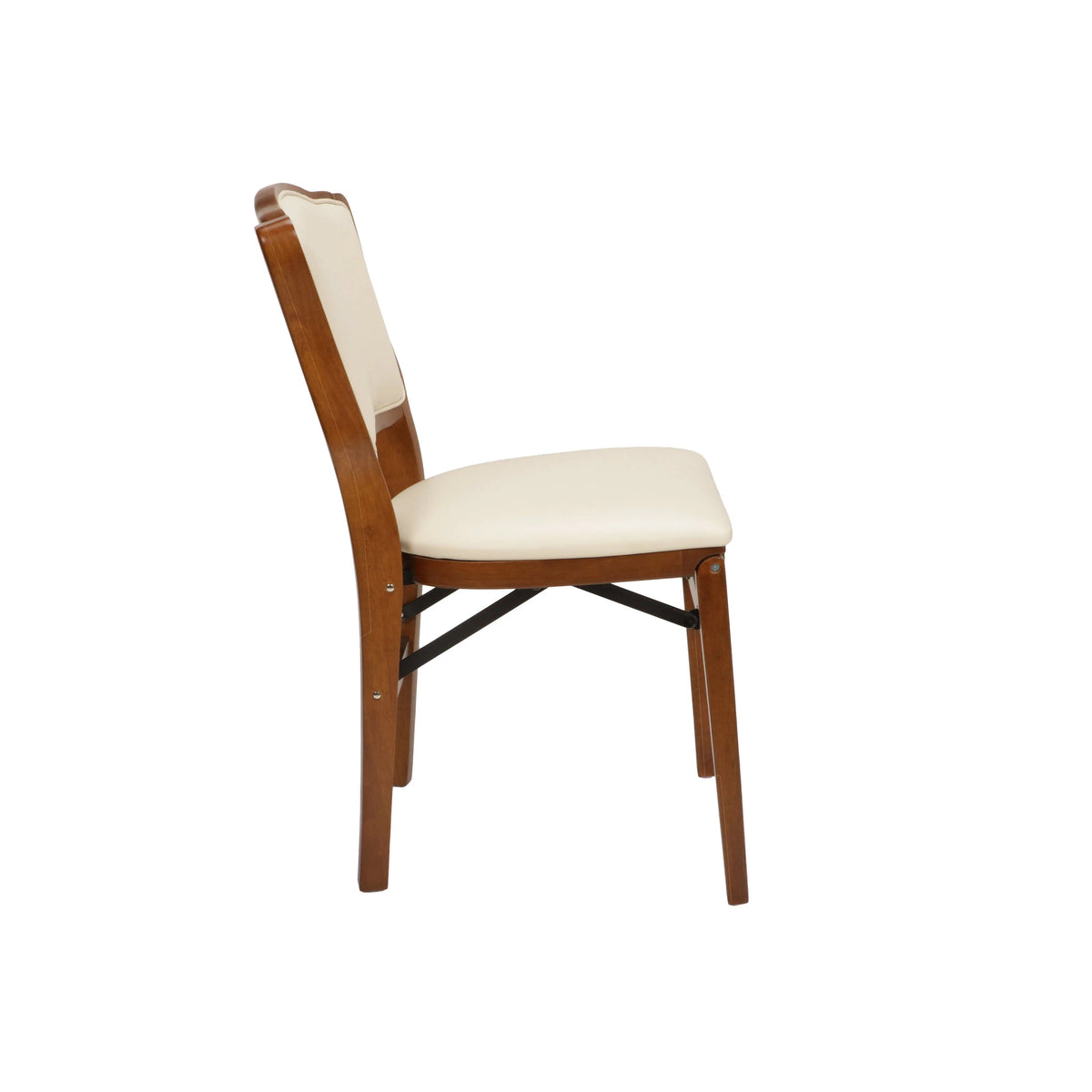 Stakmore 2 Pack French Fabric Upholstered Seat Folding Chair Set, Fruitwood - VMInnovations