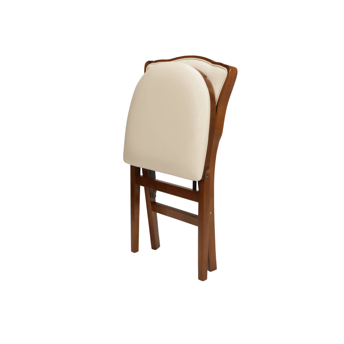 Stakmore 2 Pack French Fabric Upholstered Seat Folding Chair Set, Fruitwood - VMInnovations