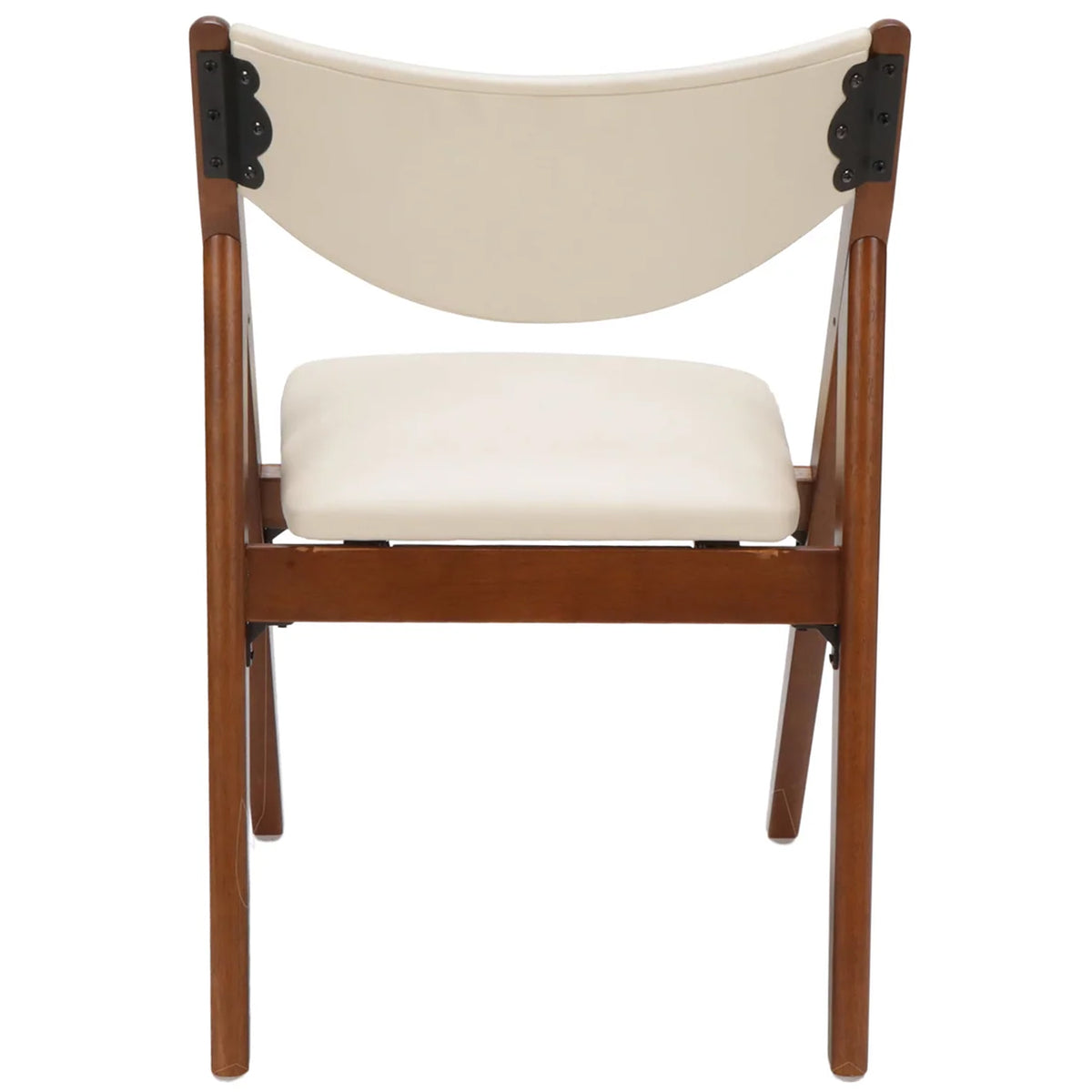 Stakmore 2Pk Retro Modern Wood Folding Chair, Padded Upholstered Seat (Open Box)