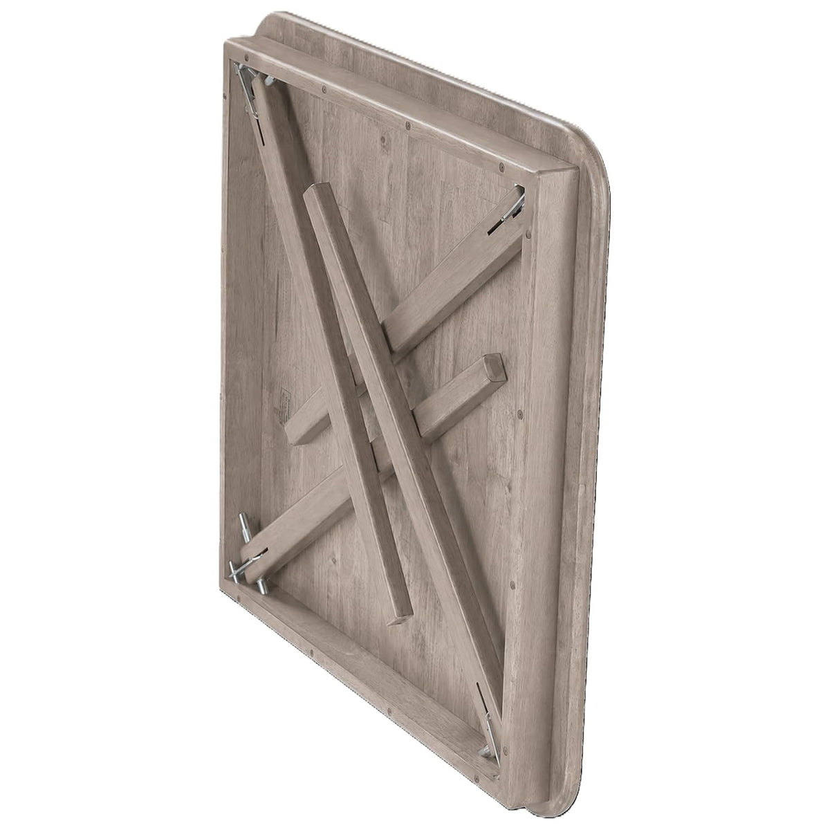 Stakmore 32x32 Wooden Square Folding Card Table, Straight Edge, Driftwood Frame (Open Box)