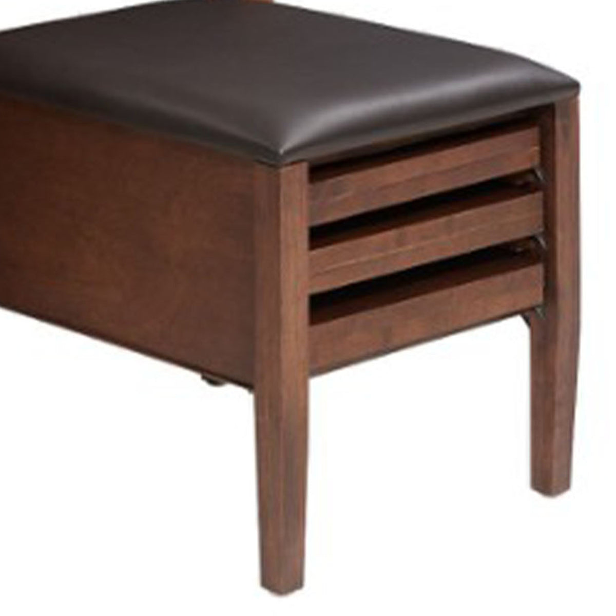 Stakmore Wooden Expanding Desk with Ottoman and 3 Functioning Drawers, Walnut - VMInnovations