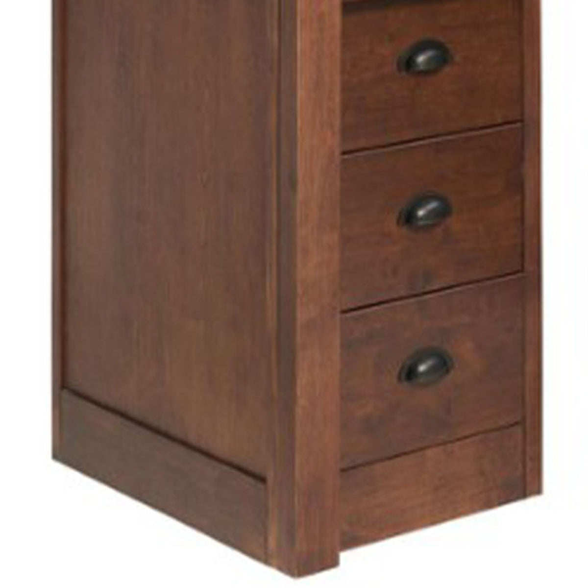 Stakmore Wooden Expanding Desk with Ottoman and 3 Functioning Drawers, Walnut - VMInnovations