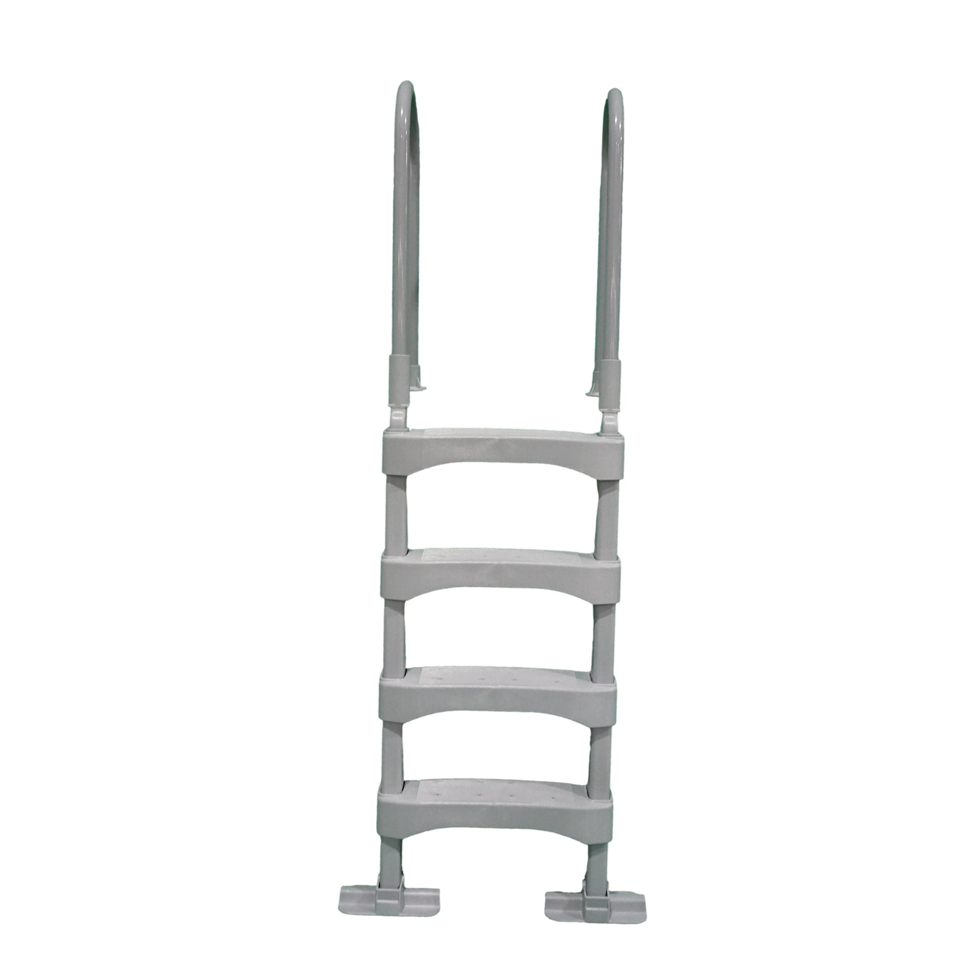 Above Ground Pool Deck STep Ladder, 4-Step Resin Safety Frame, Gray (Open Box) - VMInnovations