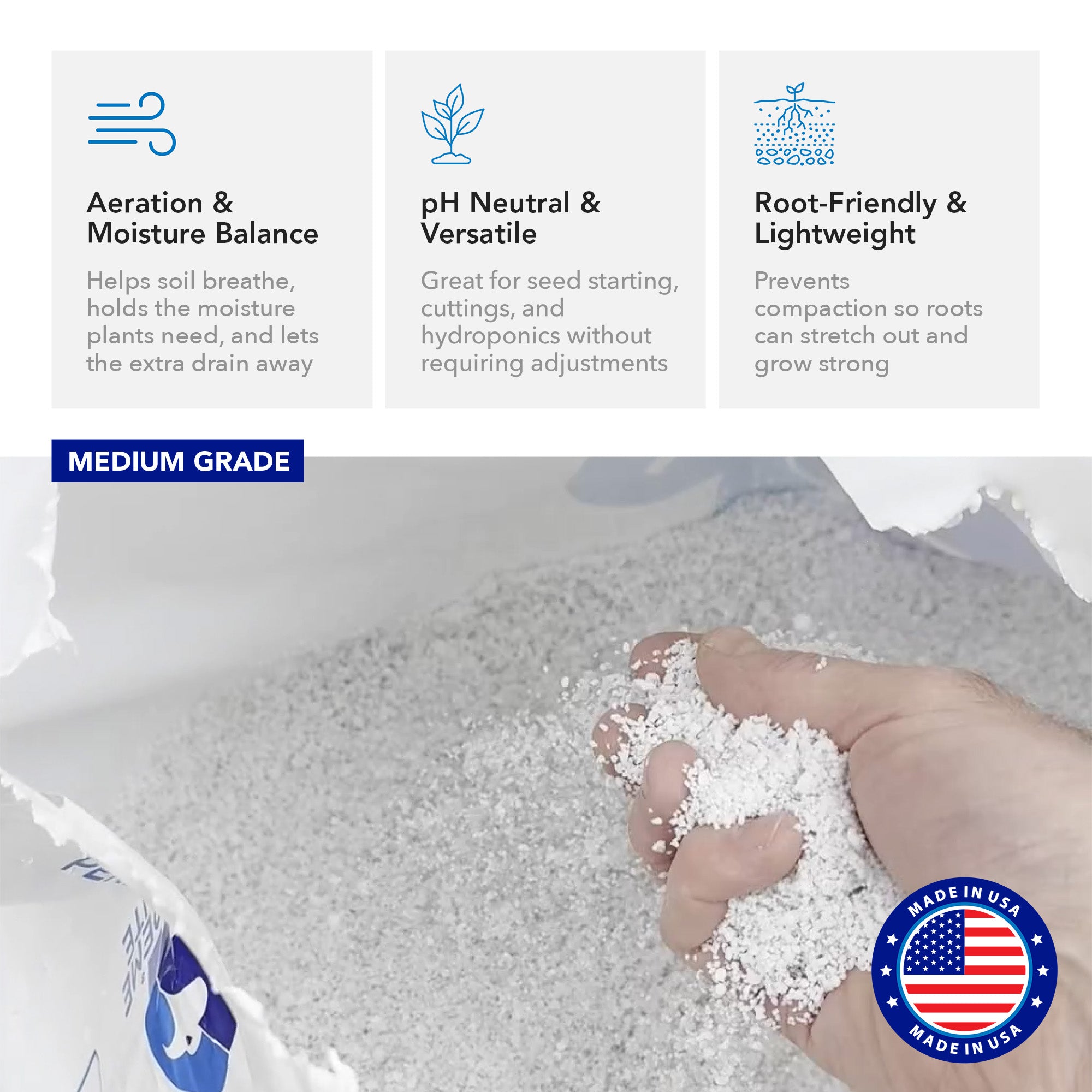 SP Super Coarse Horticultural Perlite for Potting Soil Mixes, 4 Cu Ft Bag - VMInnovations