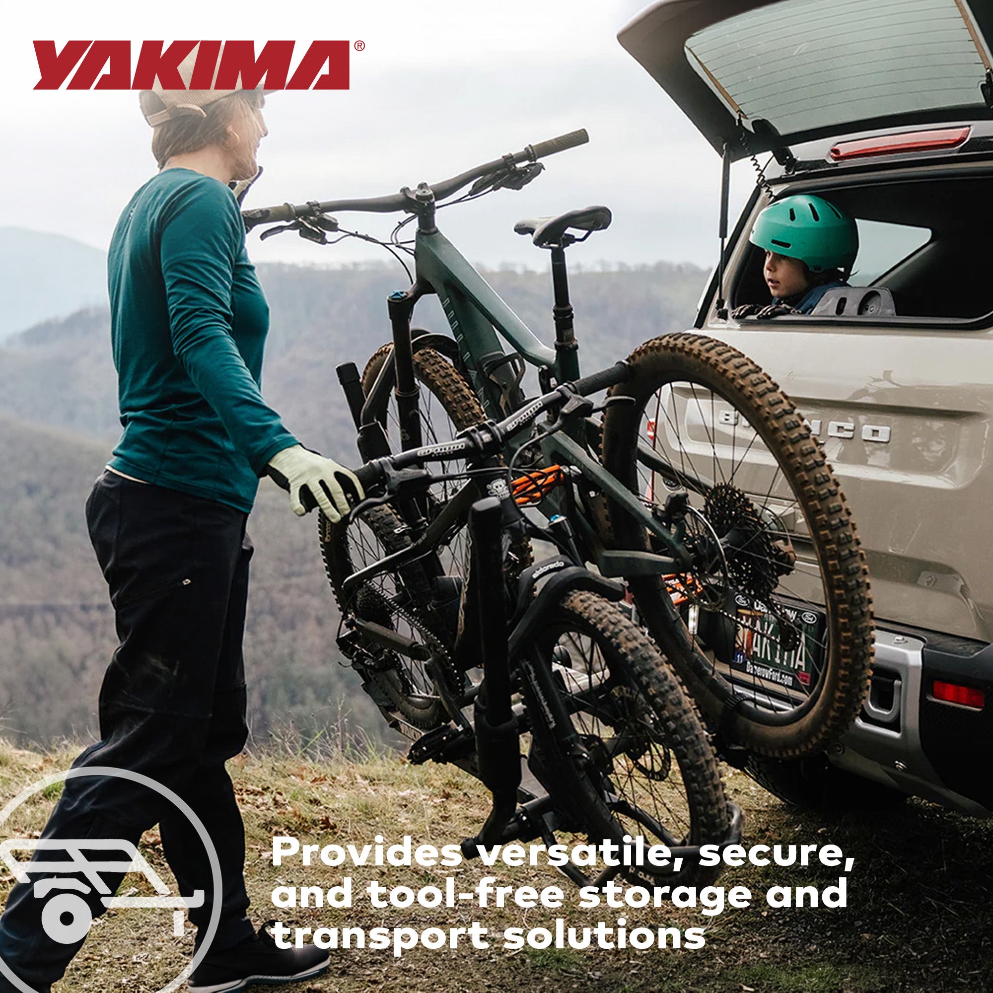 Yakima HoldUp 2-Bike Platform Rack Rear Carrier for Cars, Fits 2" (Open Box)