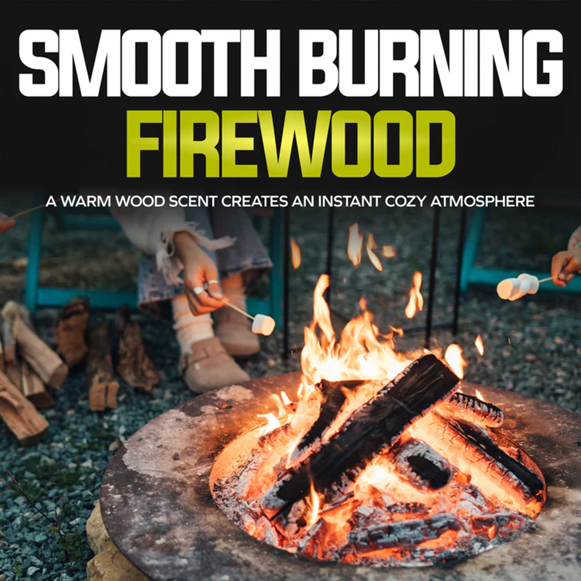 Sun Joe Smokin' Joe's Firewood, Kiln Dried Juniper Firewood for Stoves, 20 Logs