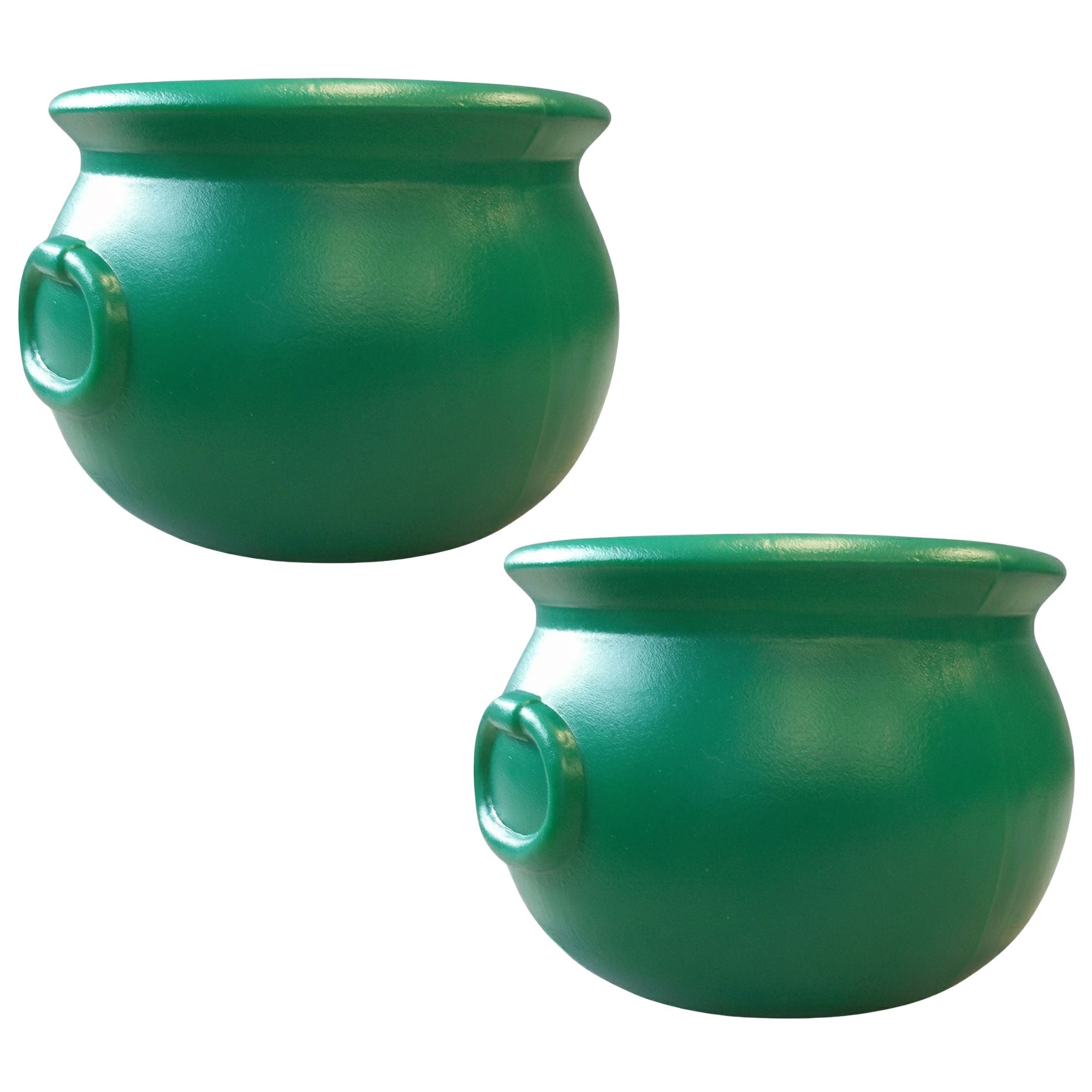 Union Products St. Patrick's Day Cauldron, 8" Treat Container, Green, 2 Pack