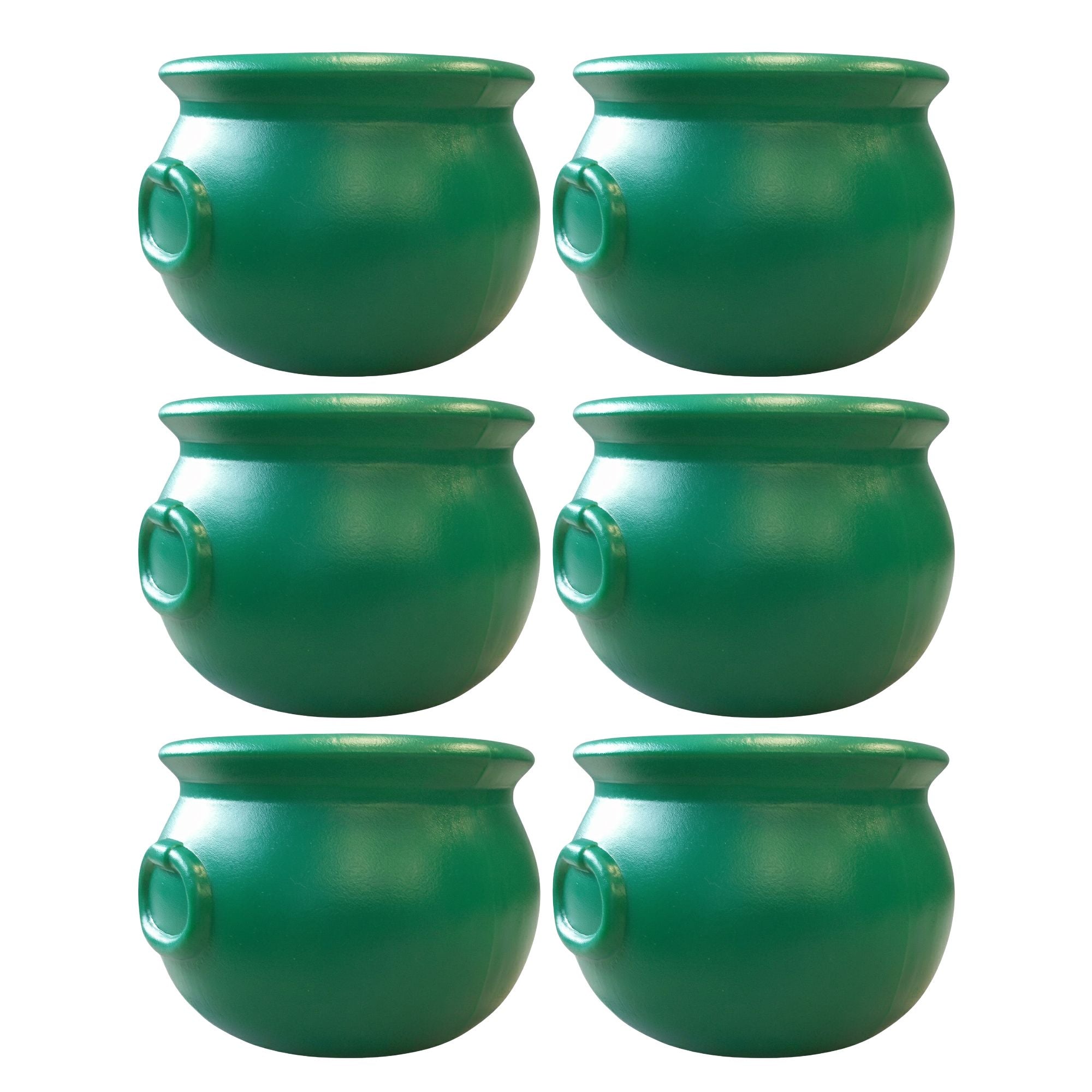Union Products St. Patrick's Day Cauldron, 8" Treat Container, Green, 6 Pack