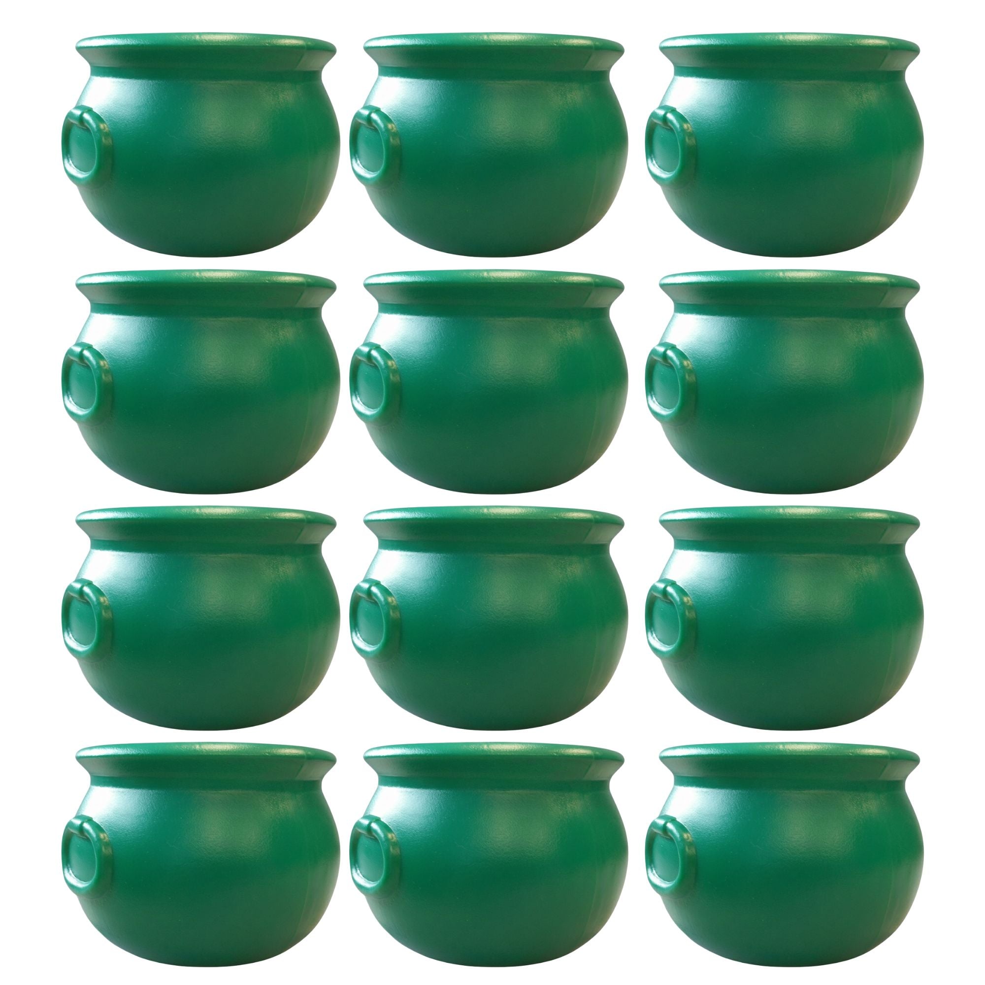 Union Products St. Patrick's Day Cauldron, 8" Treat Container, Green, 12 Pack