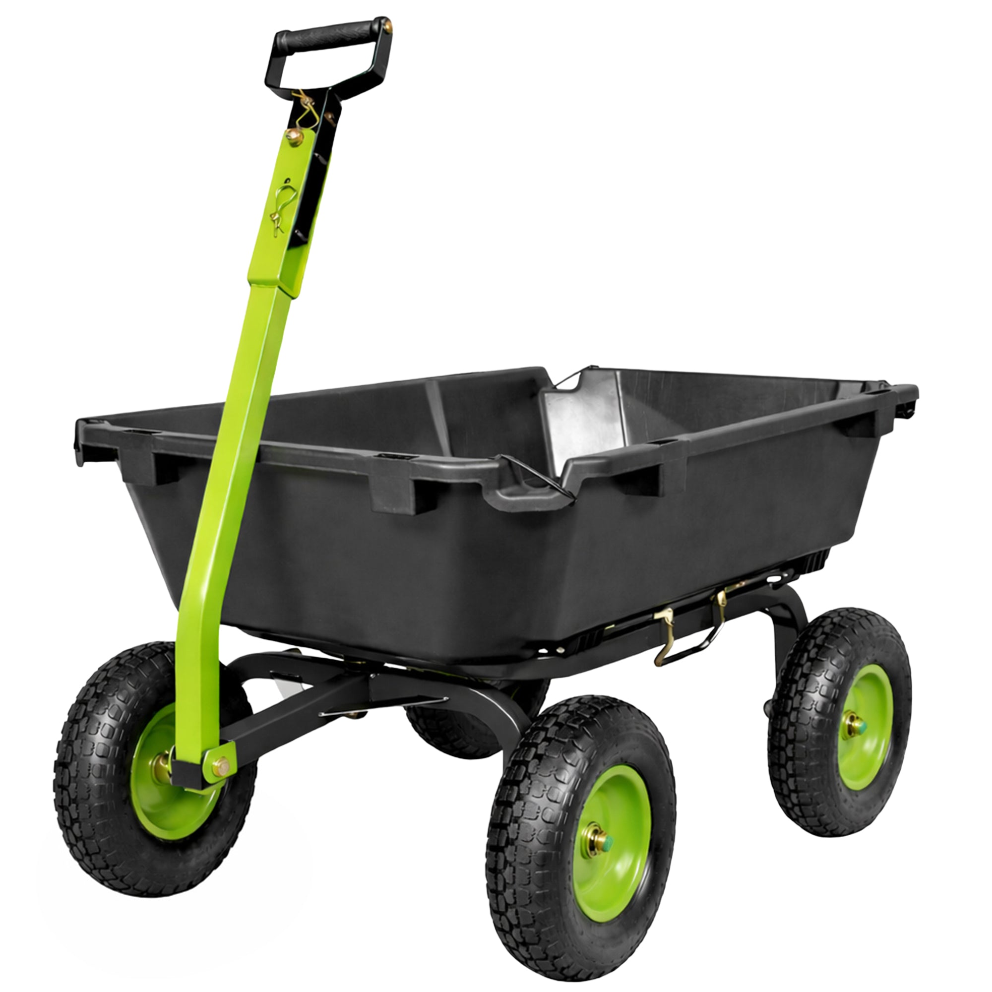 Yard Tuff 7 Cu Ft Poly Dual Side Dump Wagon, Tow Behind, 1000 Lb Capacity
