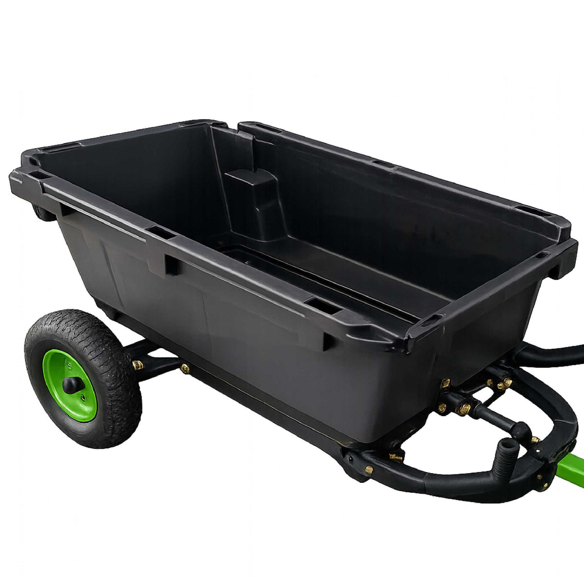 Yard Tuff 7 Cu Ft Poly Yard Cart Wheelbarrow, Tow Behind, 600 Lb Capacity