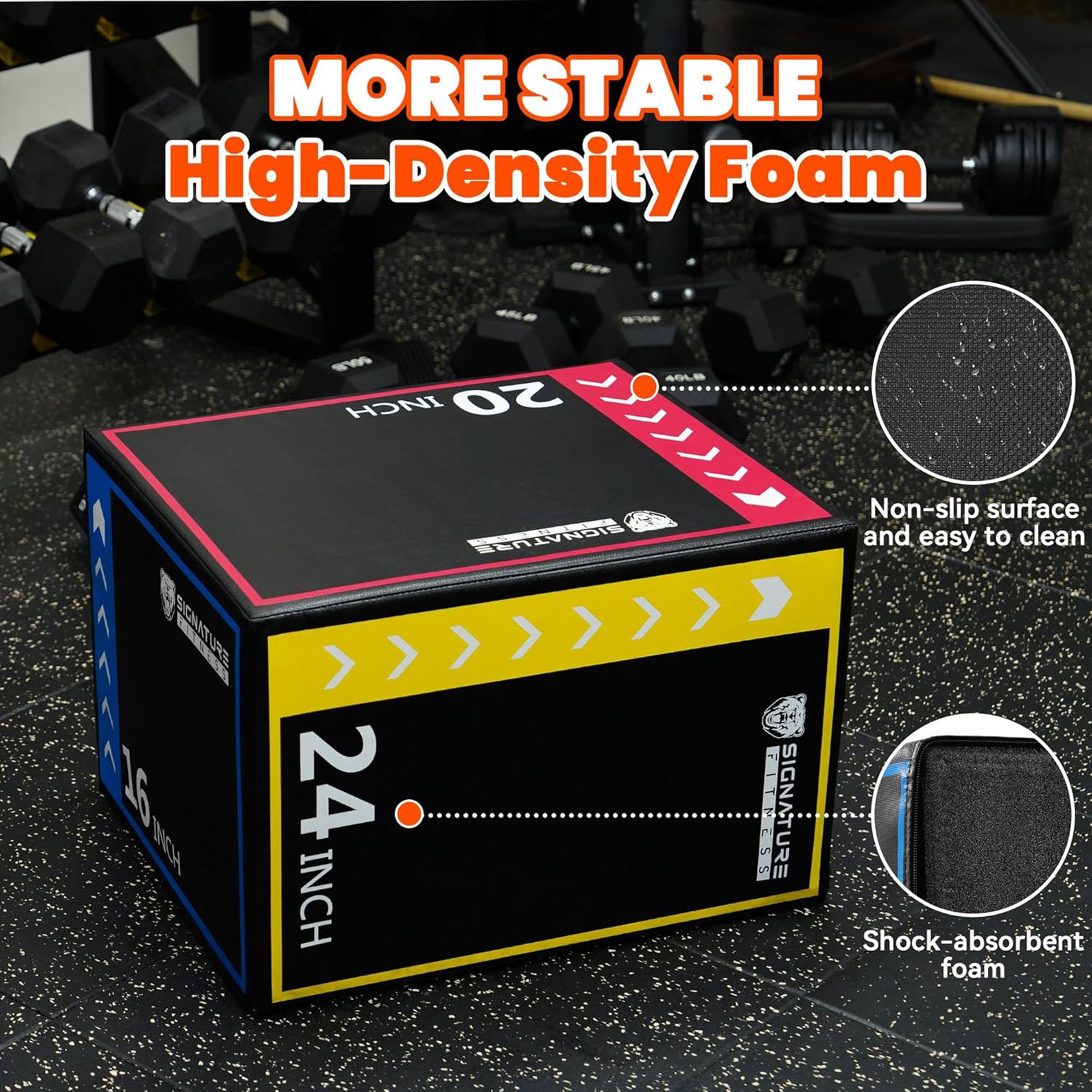 BalanceFrom 3-in-1 Foam Plyometric Jump Box, Workout Platform (Open Box)