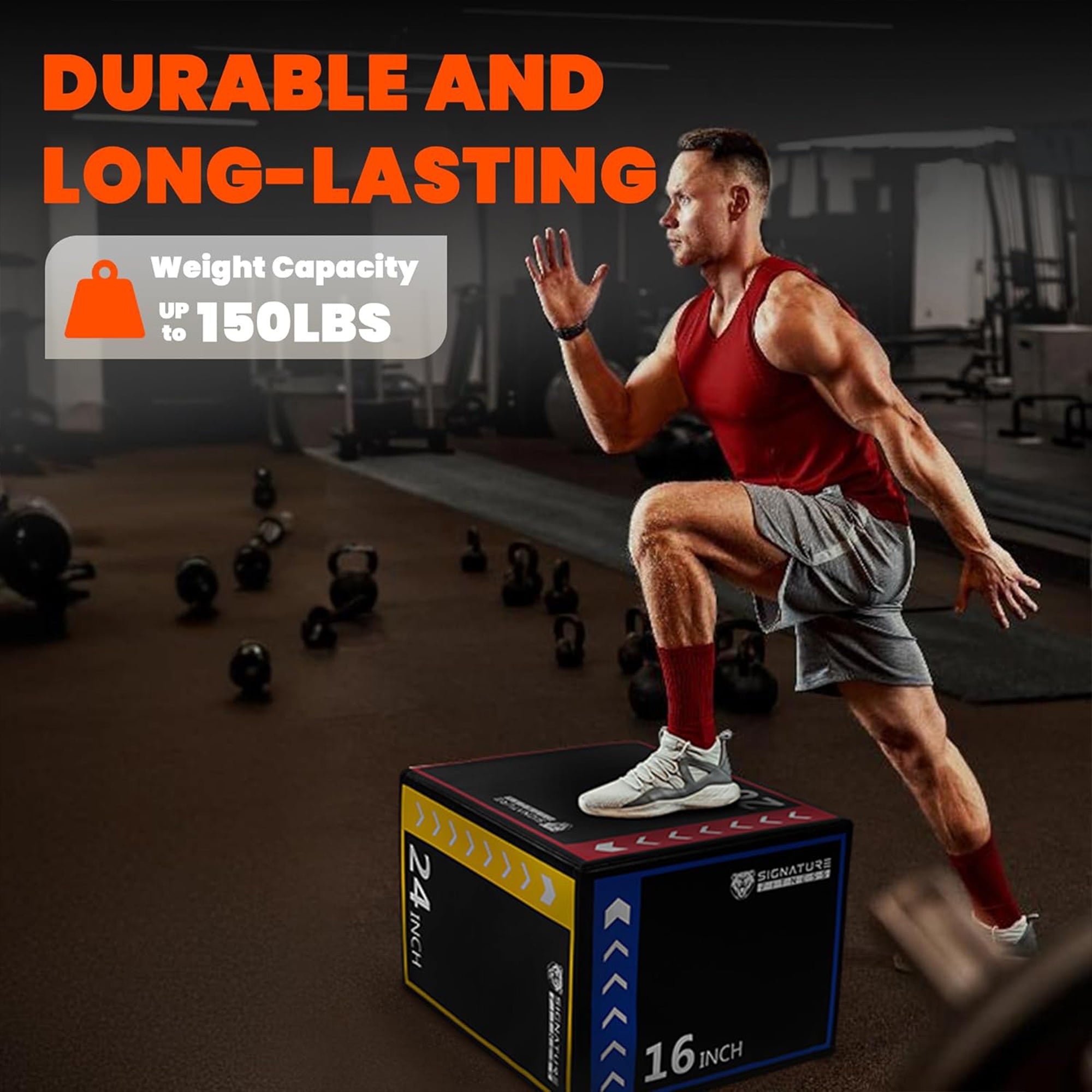 BalanceFrom 3-in-1 Foam Plyometric Jump Box, Workout Platform (Open Box)