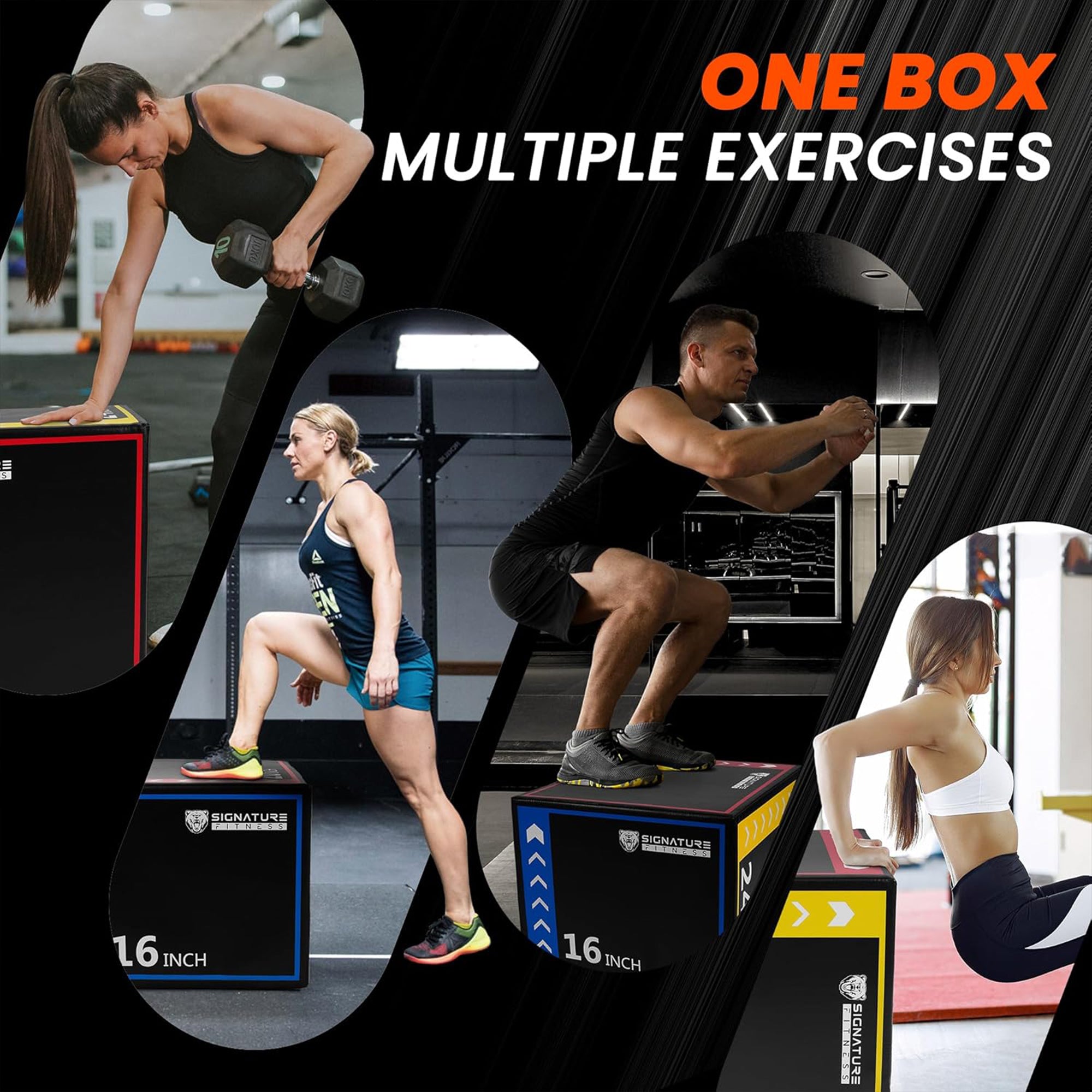BalanceFrom 3-in-1 Foam Plyometric Jump Box, Workout Platform (Open Box)
