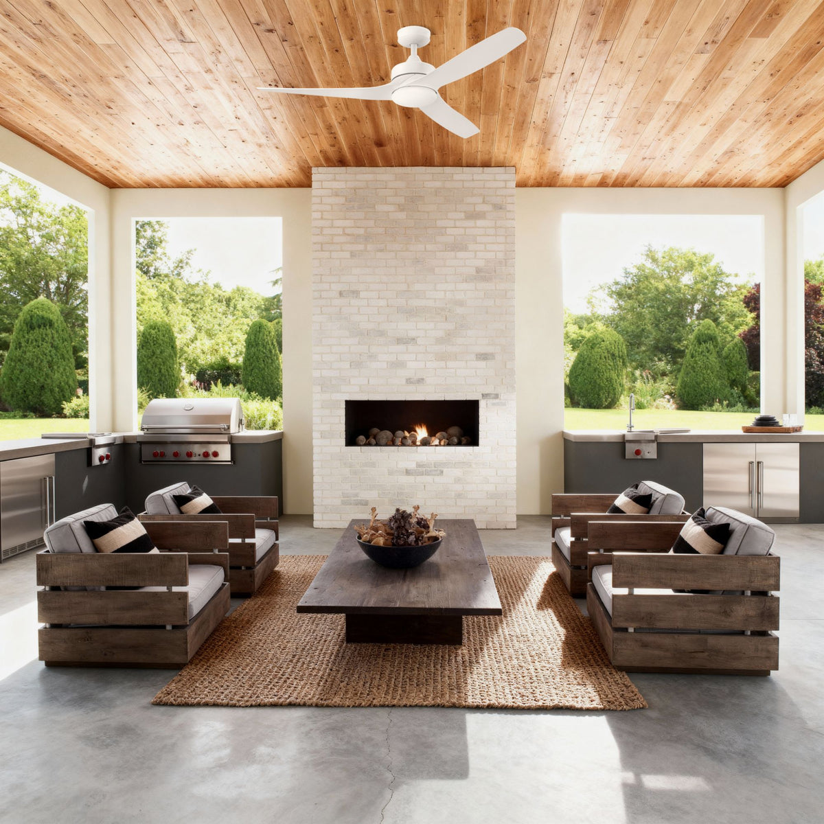 Honeywell 52" Dual Mount Indoor Ceiling Fan w/ LED Light & Remote (Open Box)